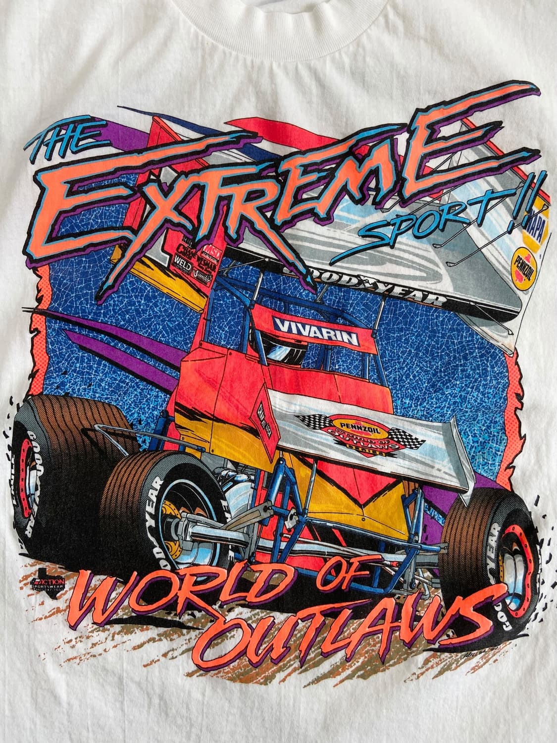 1999 World of Outlaws 레이싱 투어 반팔티셔츠  상품이미지5