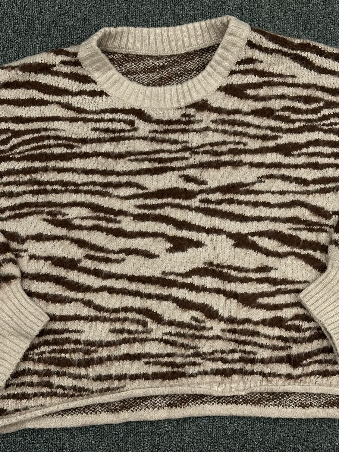 OS)GRL 빈티지 지브라 패턴 니트 스웨터 상품이미지2