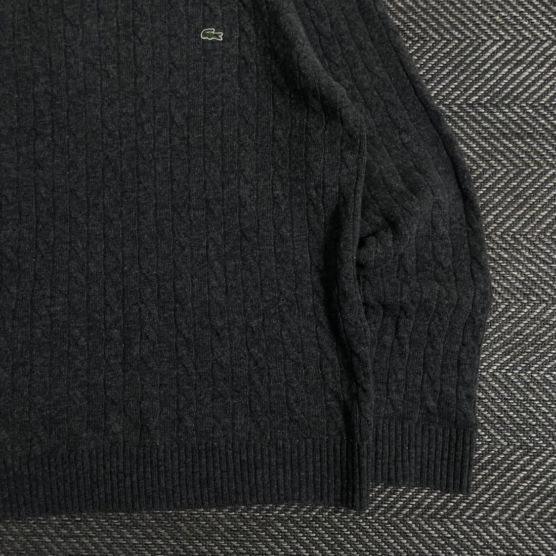 라코스테 자수로고 미니멀 케이블 니트y 3579 상품이미지3