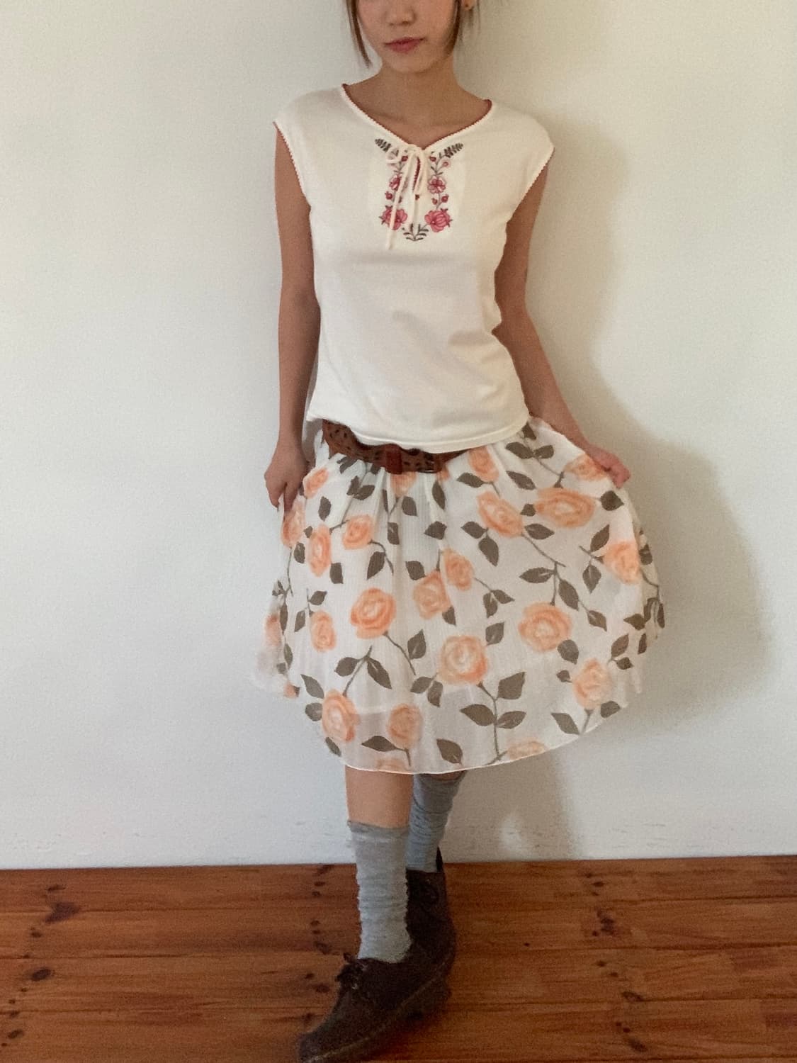 Rose Pleats Skirt 상품이미지5
