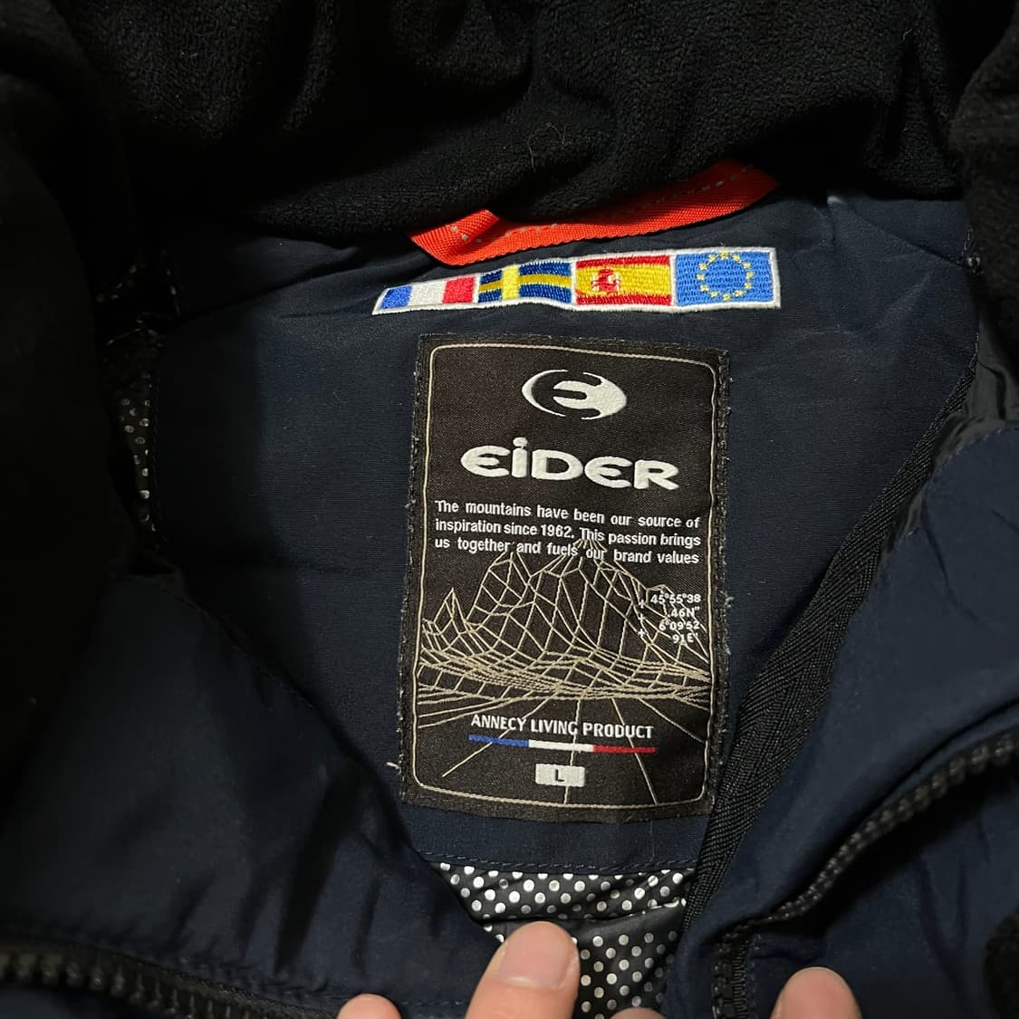 아이더 남성 덕다운 후드 패딩 L/100  상품이미지5