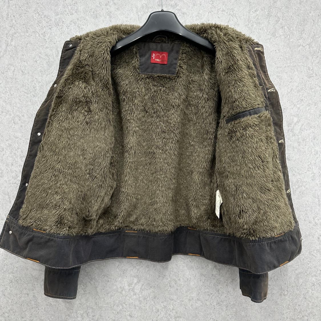 105 리바이스 타입1 남자 코튜로이 쉐르파 트러커 자켓 상품이미지3