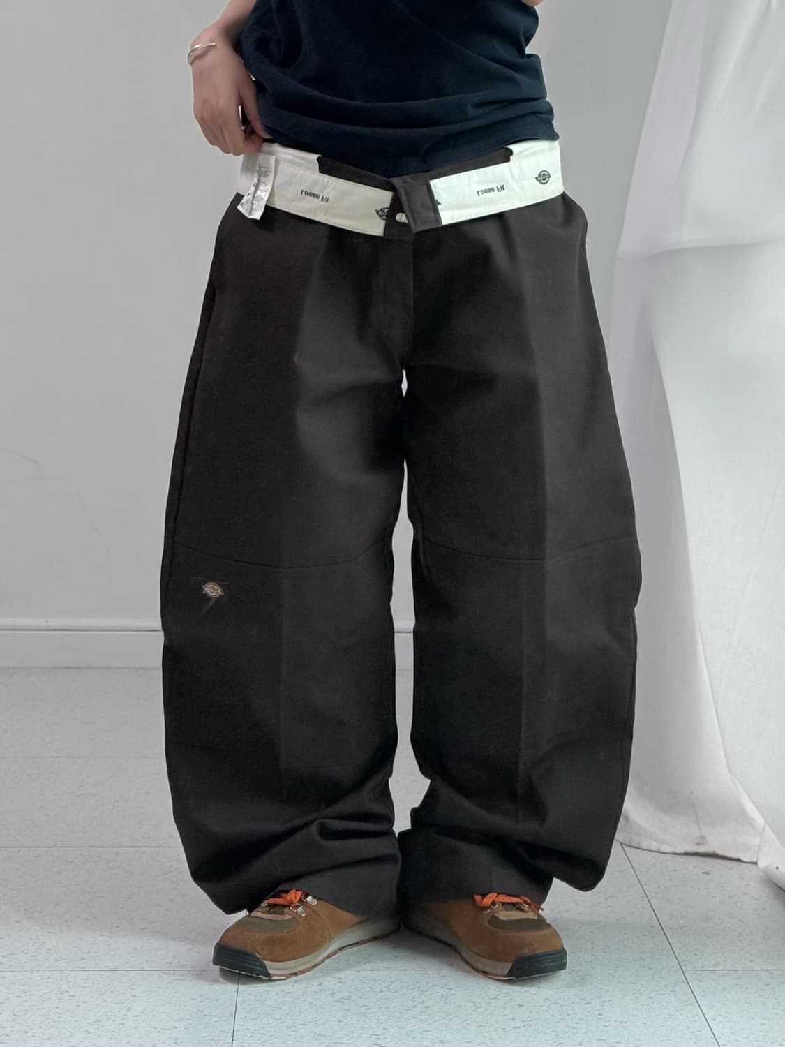 디키즈 브라운 더블니 루즈핏 팬츠 상품이미지1
