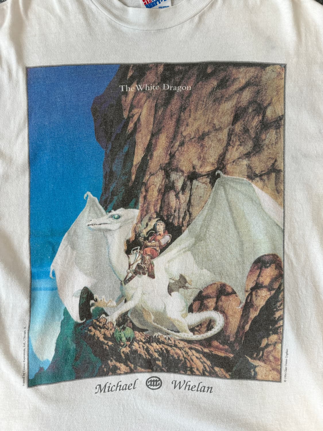 90s 마이클 웰런 화이트 드래곤 티셔츠 상품이미지2