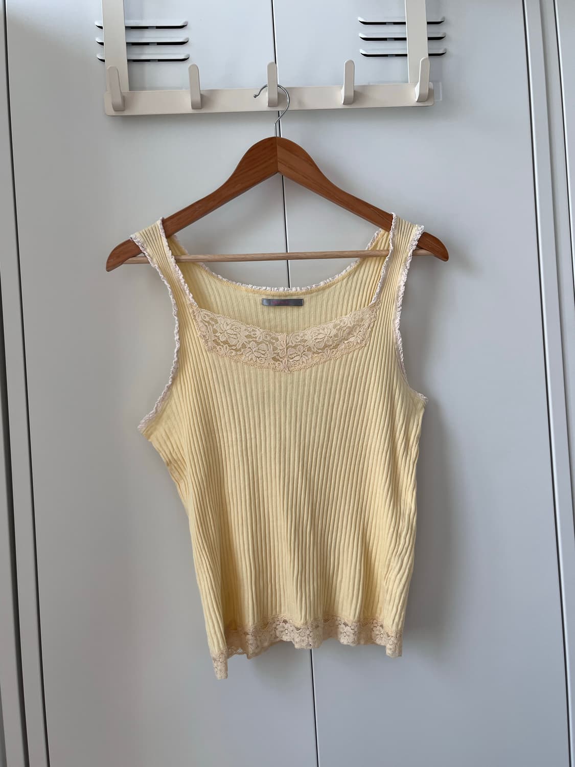 Mixt 연노랑 레이스 골지 레이어드 슬리브리스 상품이미지4