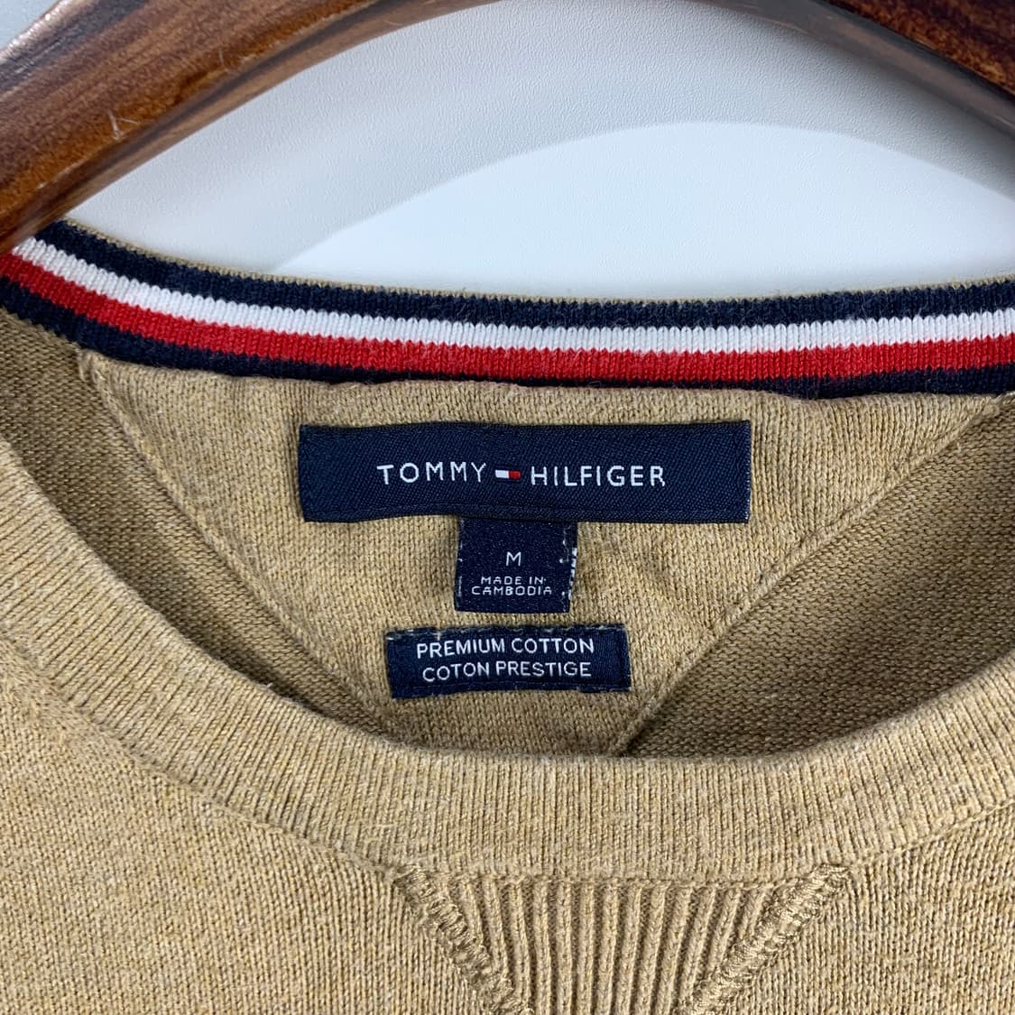 타미힐피거 자수로고 베이지 니트 상품이미지5