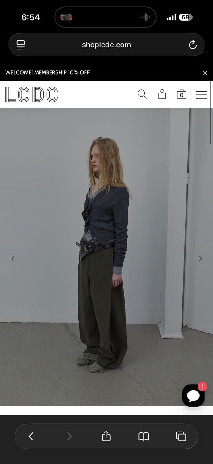 Lcdc CURVED SNAP PANTS (KHAKI) 상품이미지4