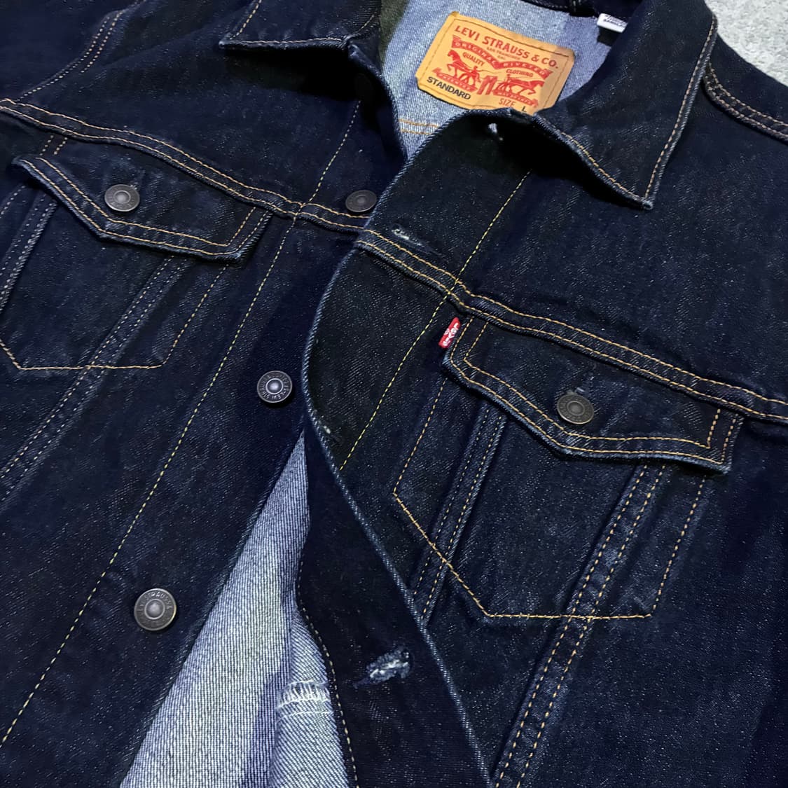 리바이스 스탠다드 데님 진청 자켓 100 L 상품이미지2