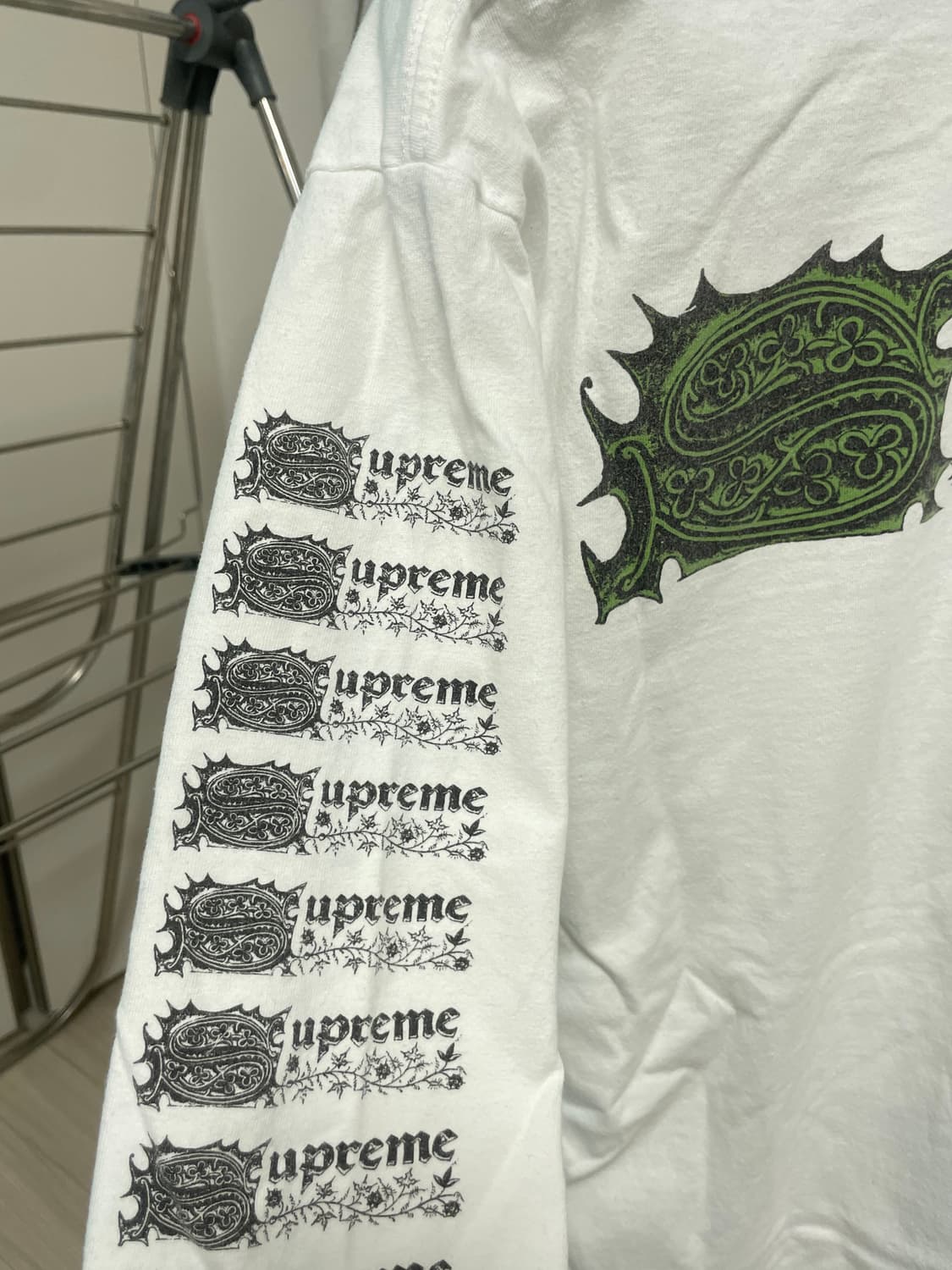 [L] 슈프림 세인트 세바스찬 롱슬리브 티셔츠 화이트 상품이미지4