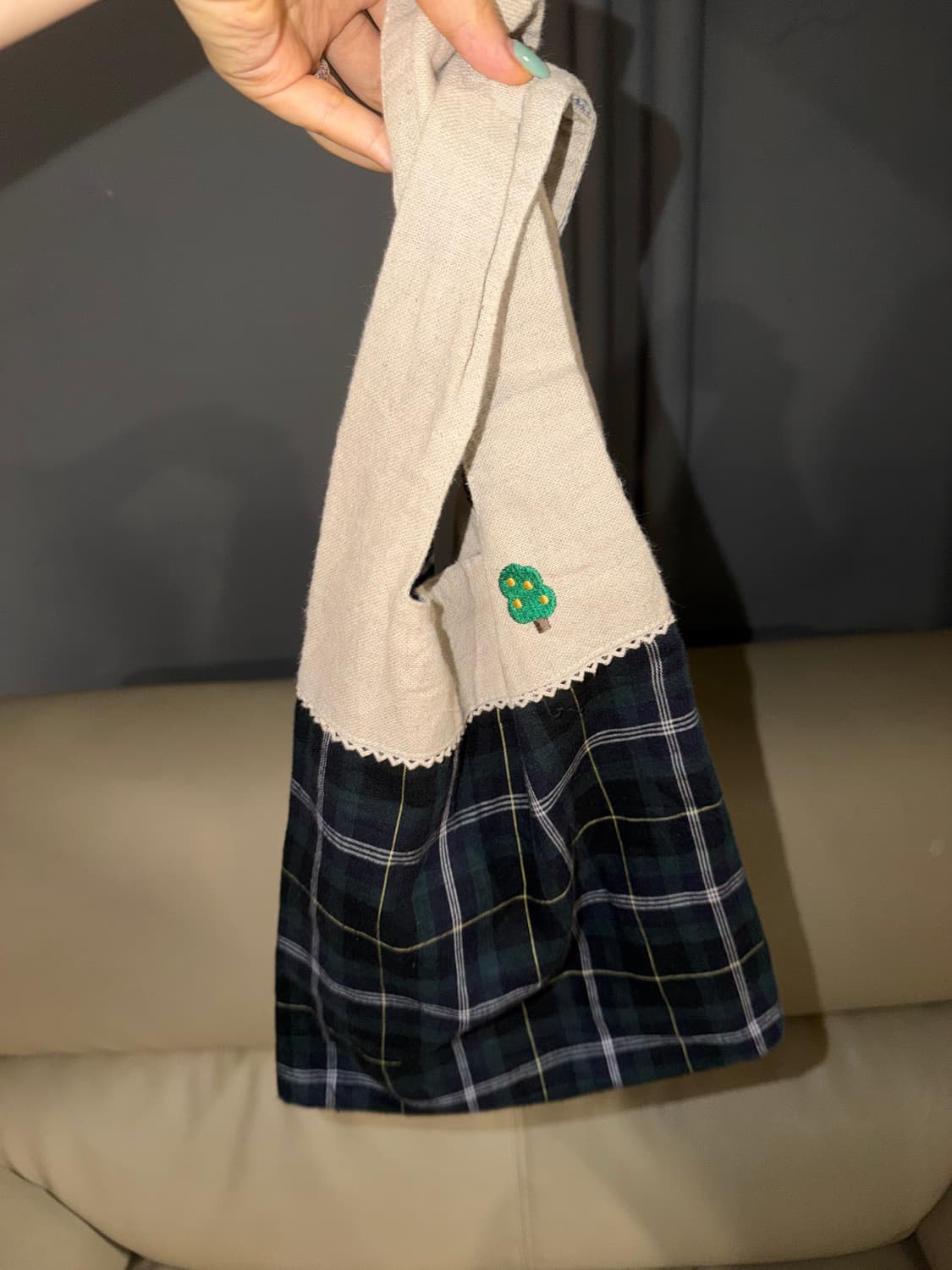 check pattern tree point tote bag 상품이미지6