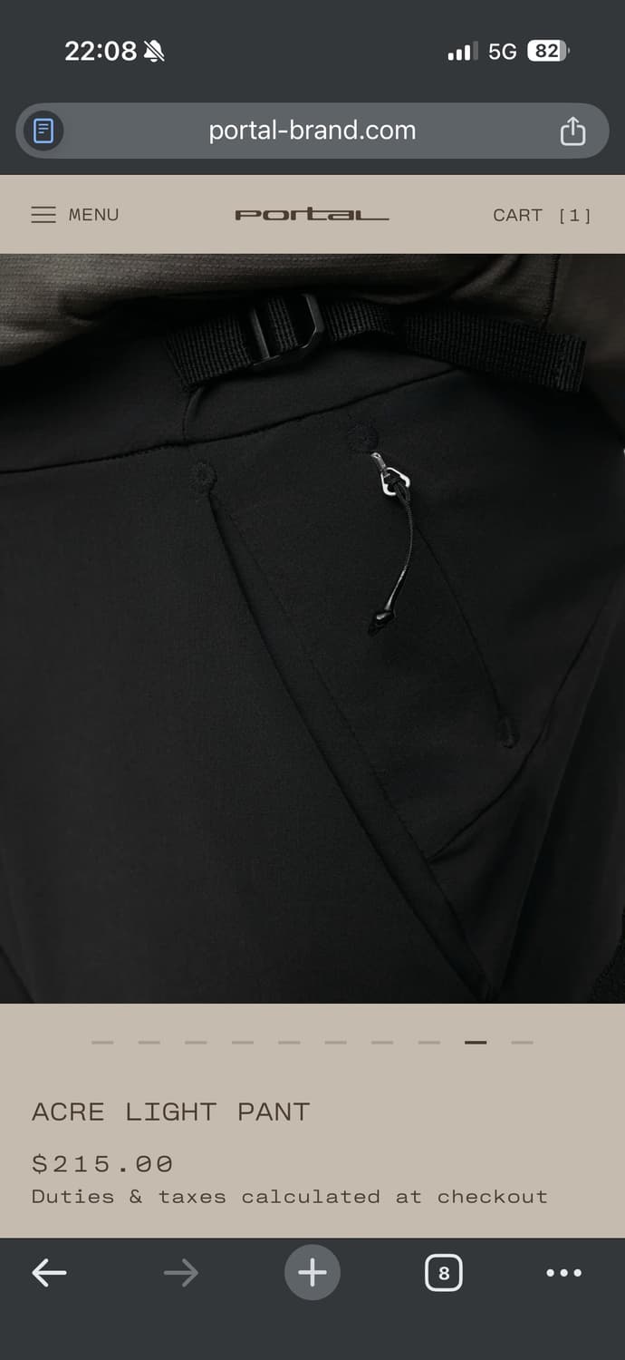 Portal Acre Light Pant BlackBeauty [L] 상품이미지5