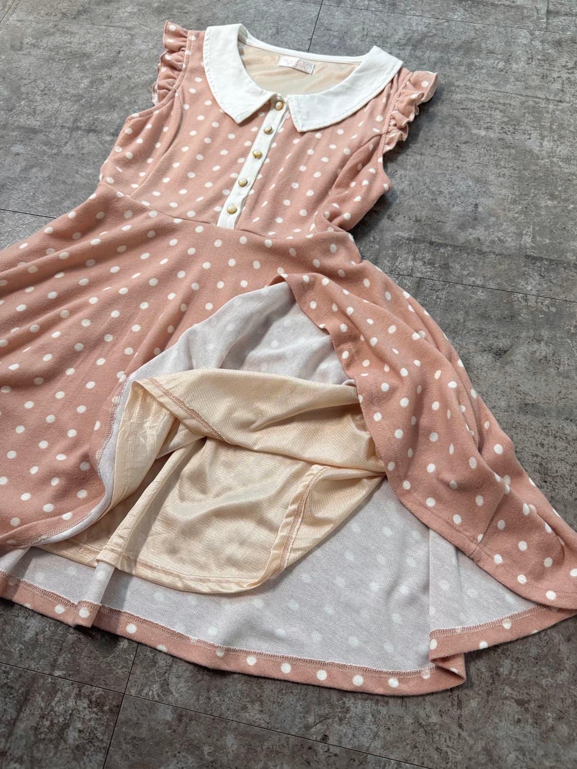 리즈리사 도트 패턴 니트 원피스 2pcs SET 상품이미지6