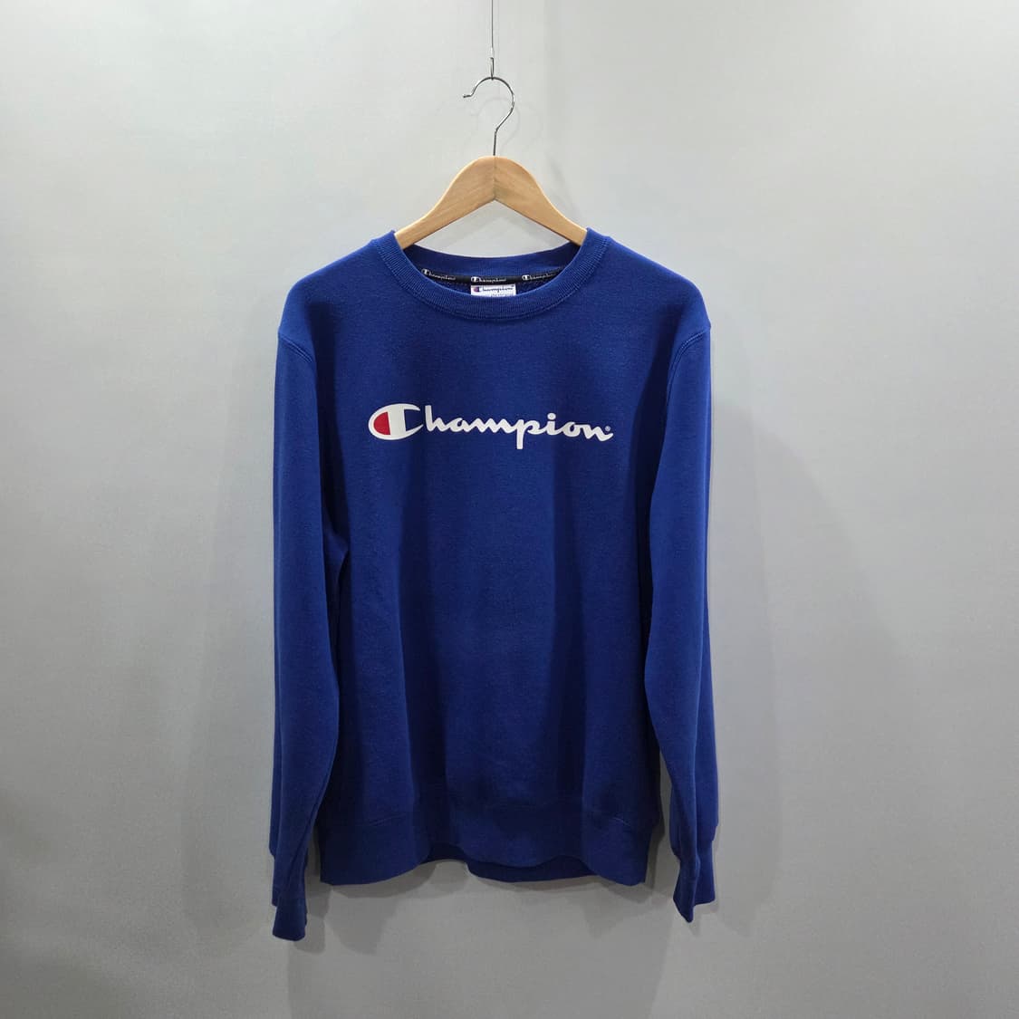 챔피온 스펠로고 프린팅 기모 맨투맨 L 상품이미지1