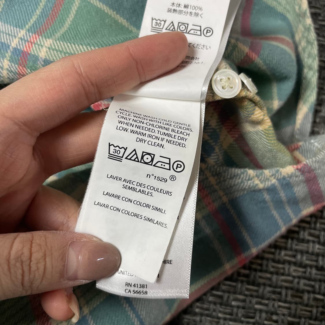 폴로랄프로렌 레드포니 솜사탕 멀티 체크 긴팔 셔츠 클래식핏 M 상품이미지8