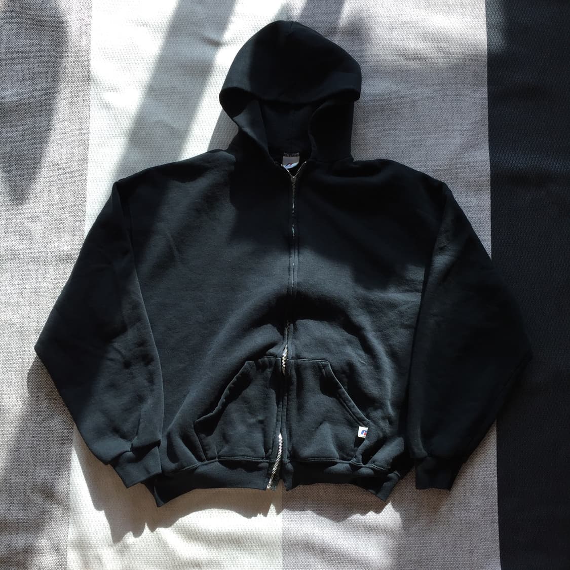 빈티지 러셀 후드집업 블랙 XL 상품이미지1