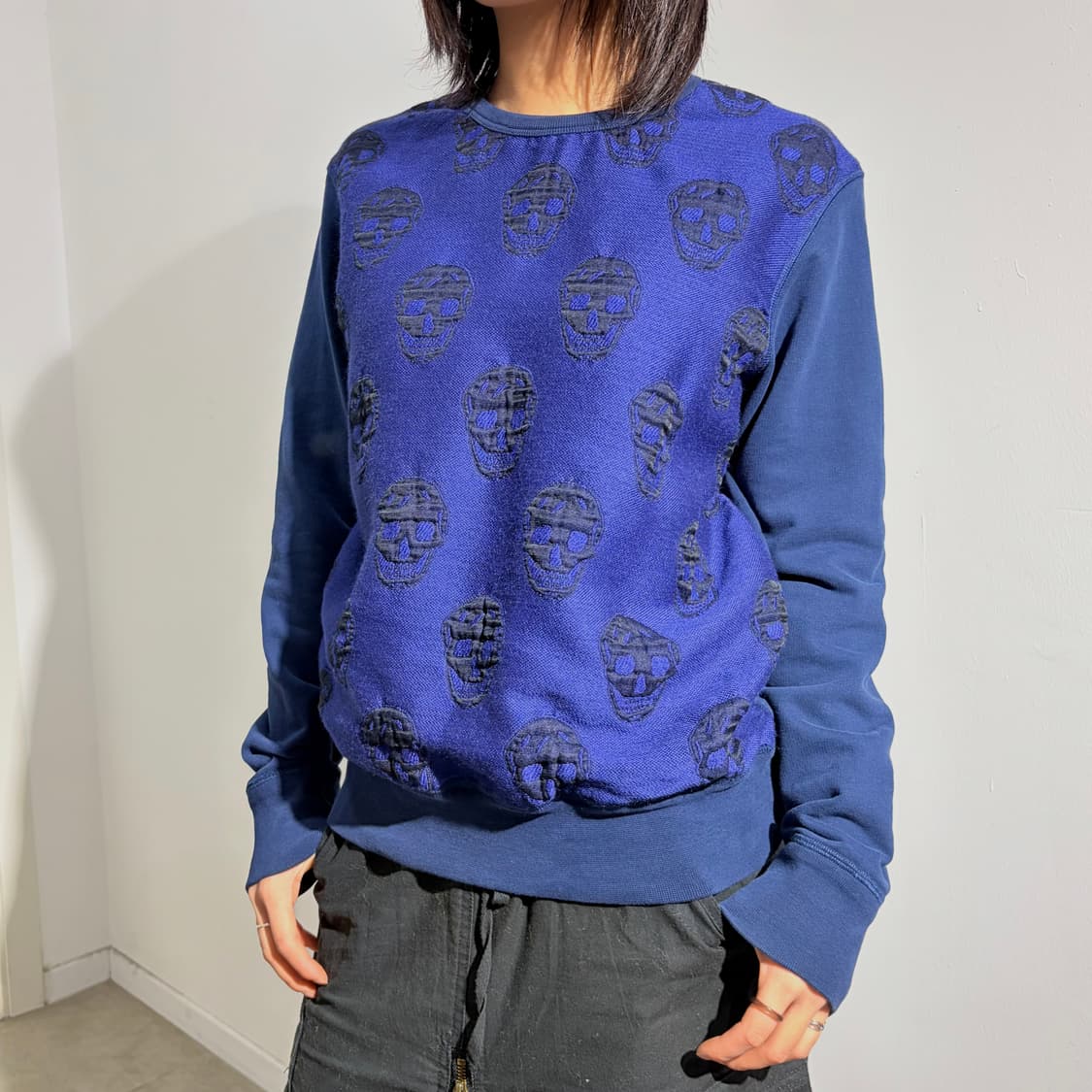 알렉산더 맥퀸 11주년 아키이브 해골 자카드 맨투맨 상품이미지1