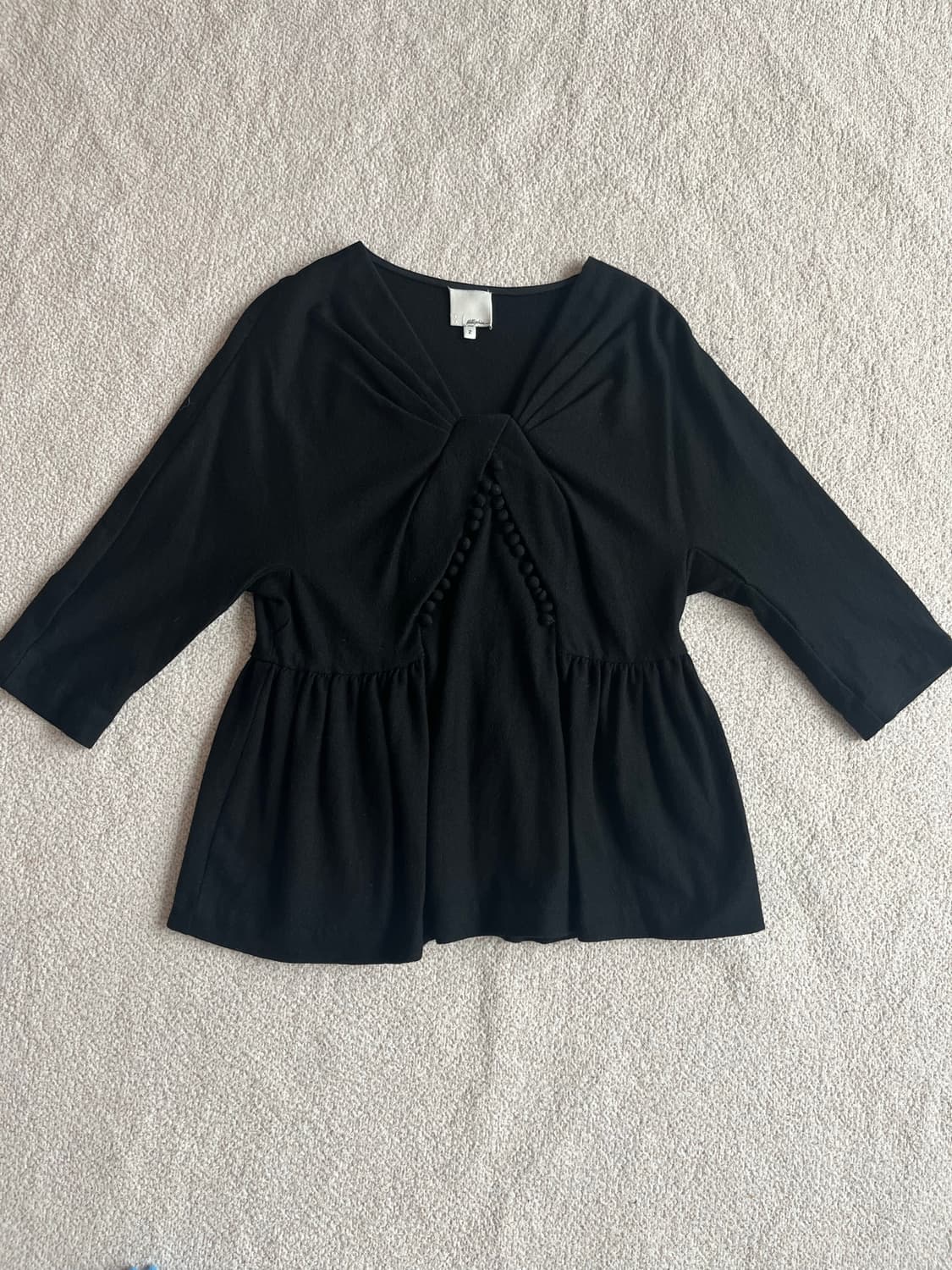 3.1필립림 블랙 울 블라우스 상품이미지1