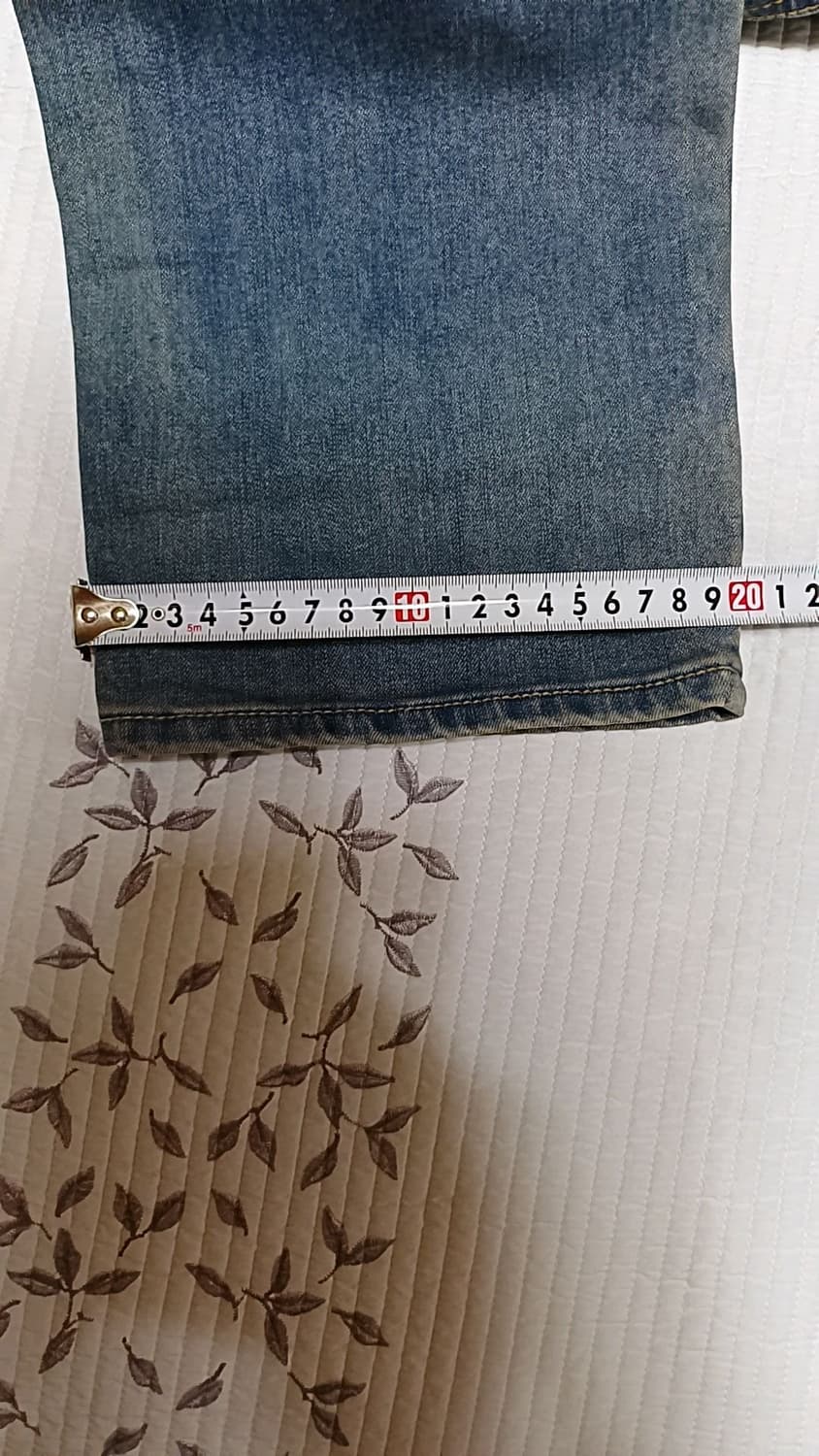 게스 빈티지 슬림스판청바지 실측35인치 기장110 상품이미지9