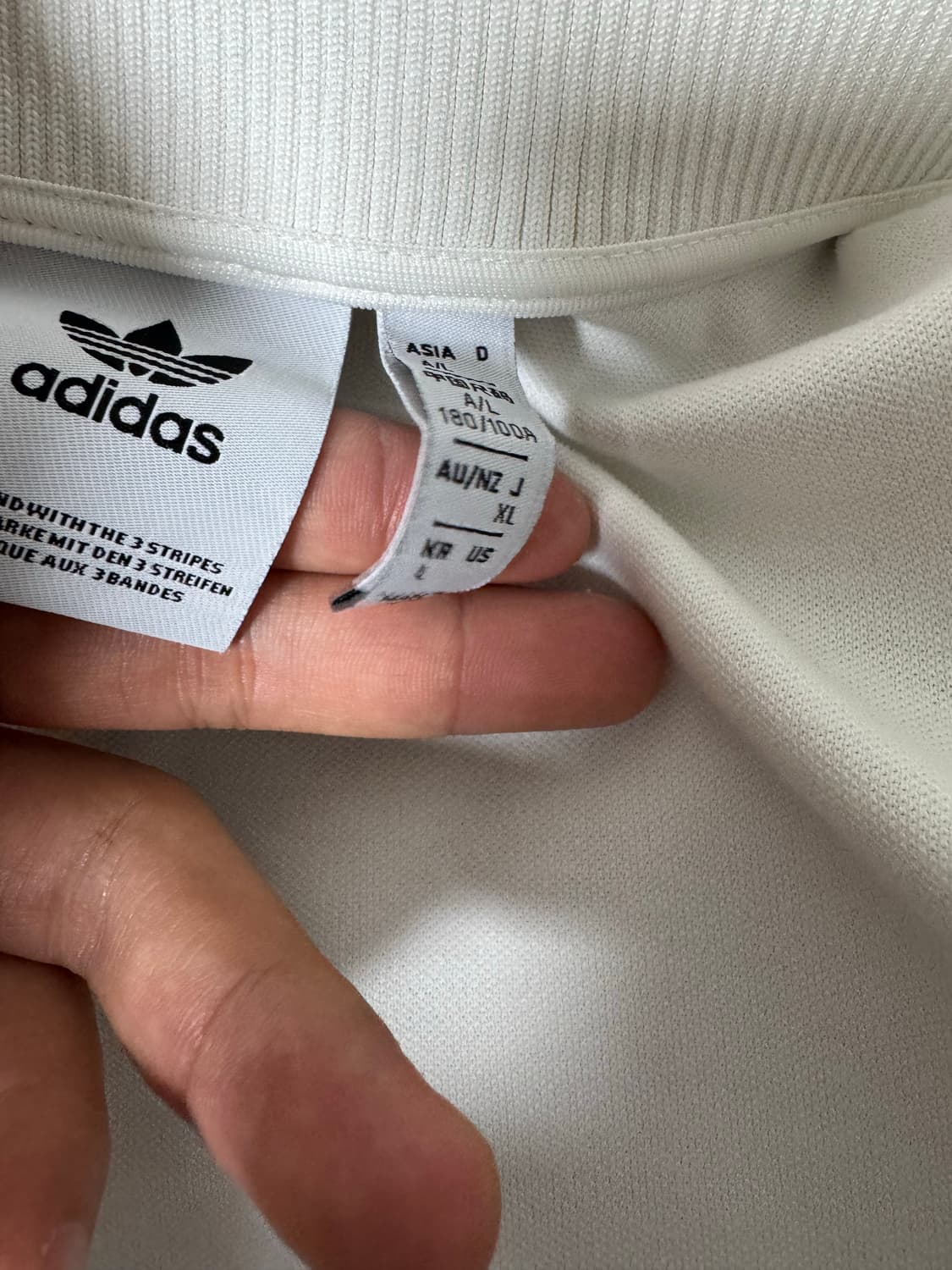 아디다스 독일 베켄바우어 트랙 탑 오프 화이트 상품이미지5