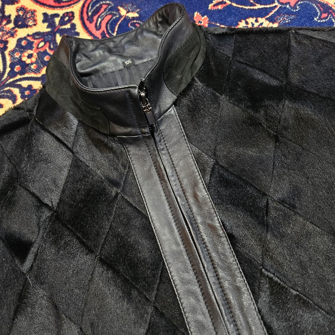 헨드메이드 램스킨 니트 레이어드 다이아몬드 스웨이드 양가죽자켓 상품이미지8