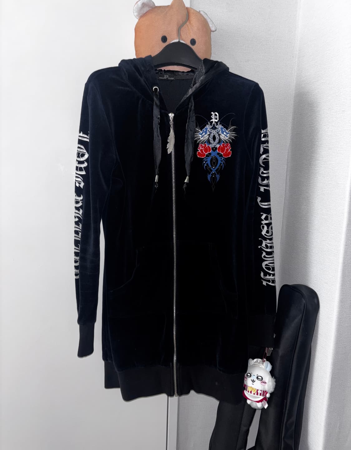 필립 플레인 벨벳 후드집업 원피스 상품이미지1