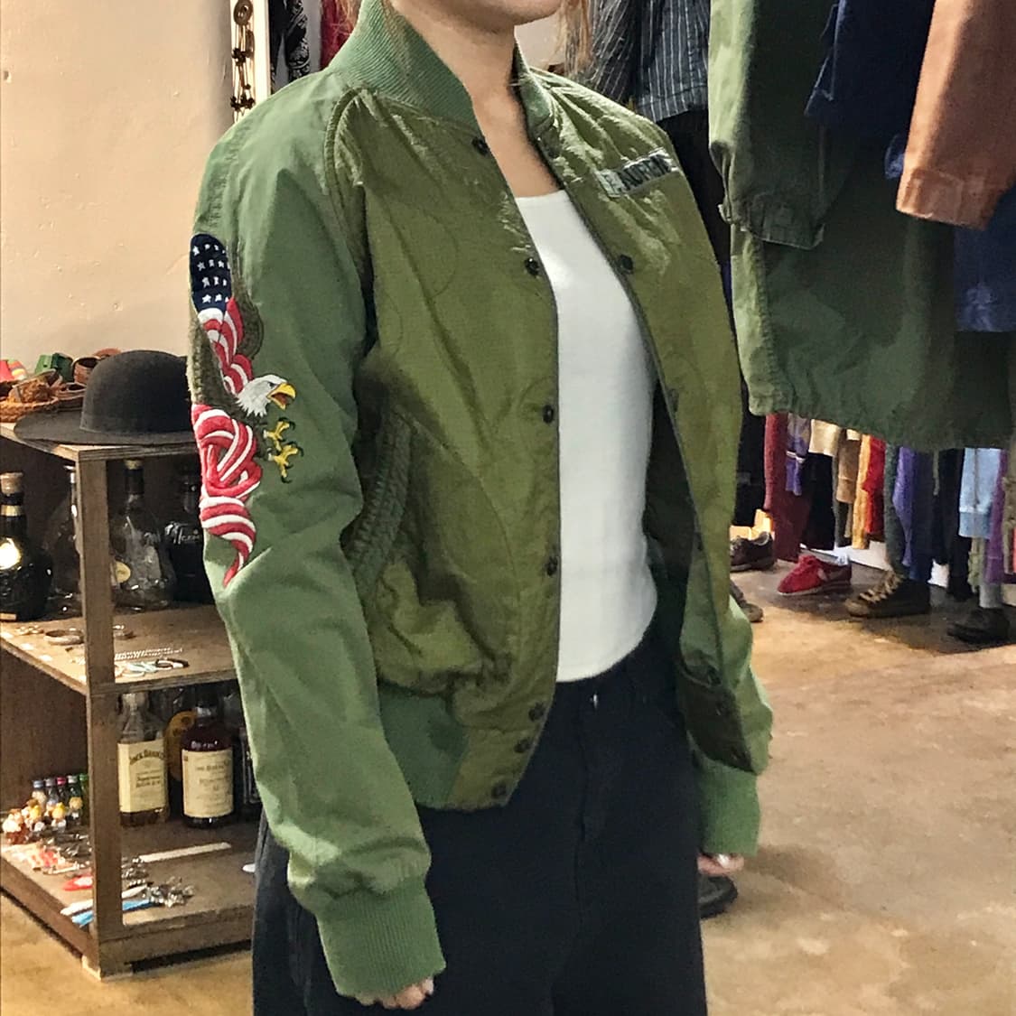 데님 앤 서플라이 독수리 자수 카키 퀼팅 자켓 여성 55 66 남성 97 상품이미지9