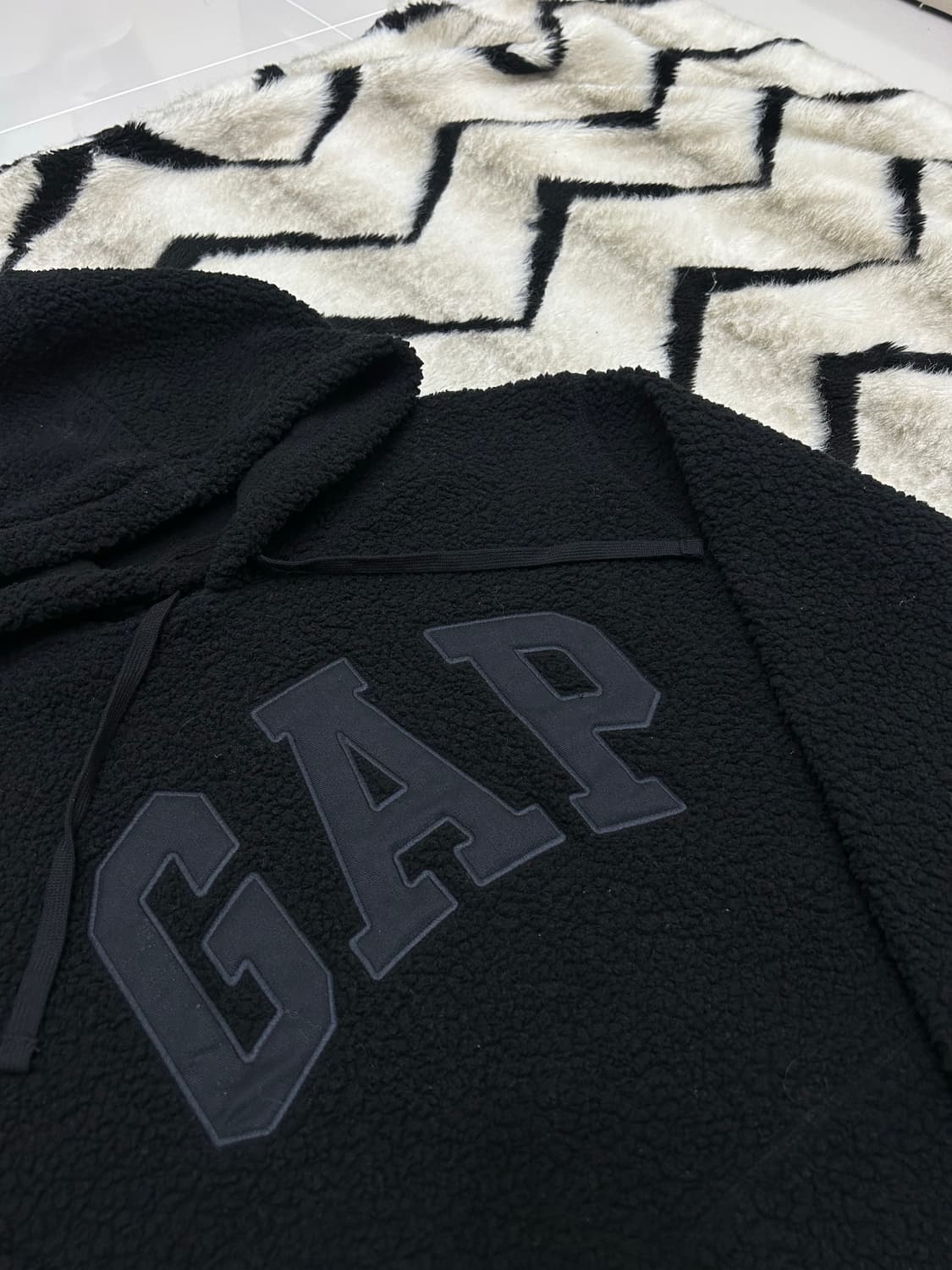 [실측XL]GAP 쉐르파 플리스 후드/블랙 상품이미지1