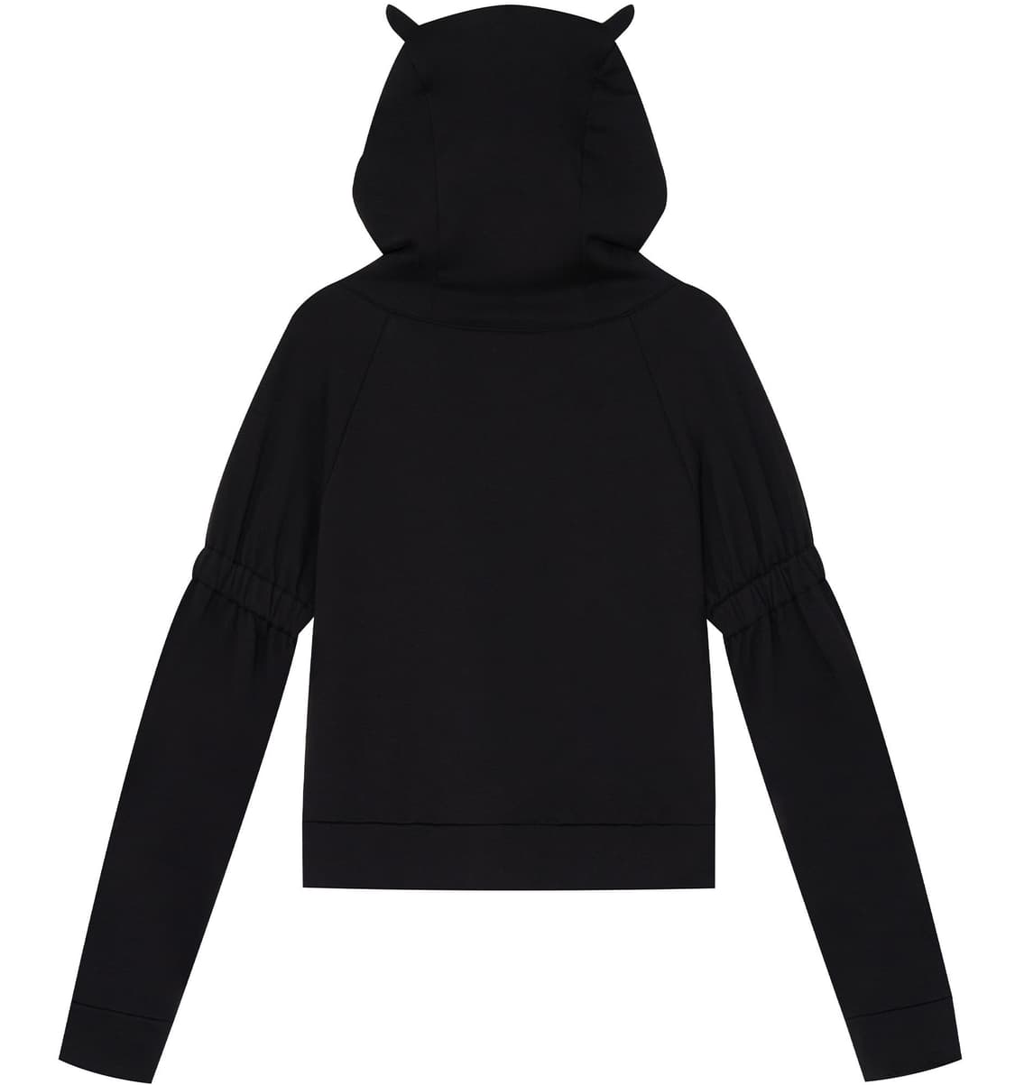 Bonnae본네 이어집후디 블랙 검정후드집업고양이귀모자암셔링피아체604엔 상품이미지5