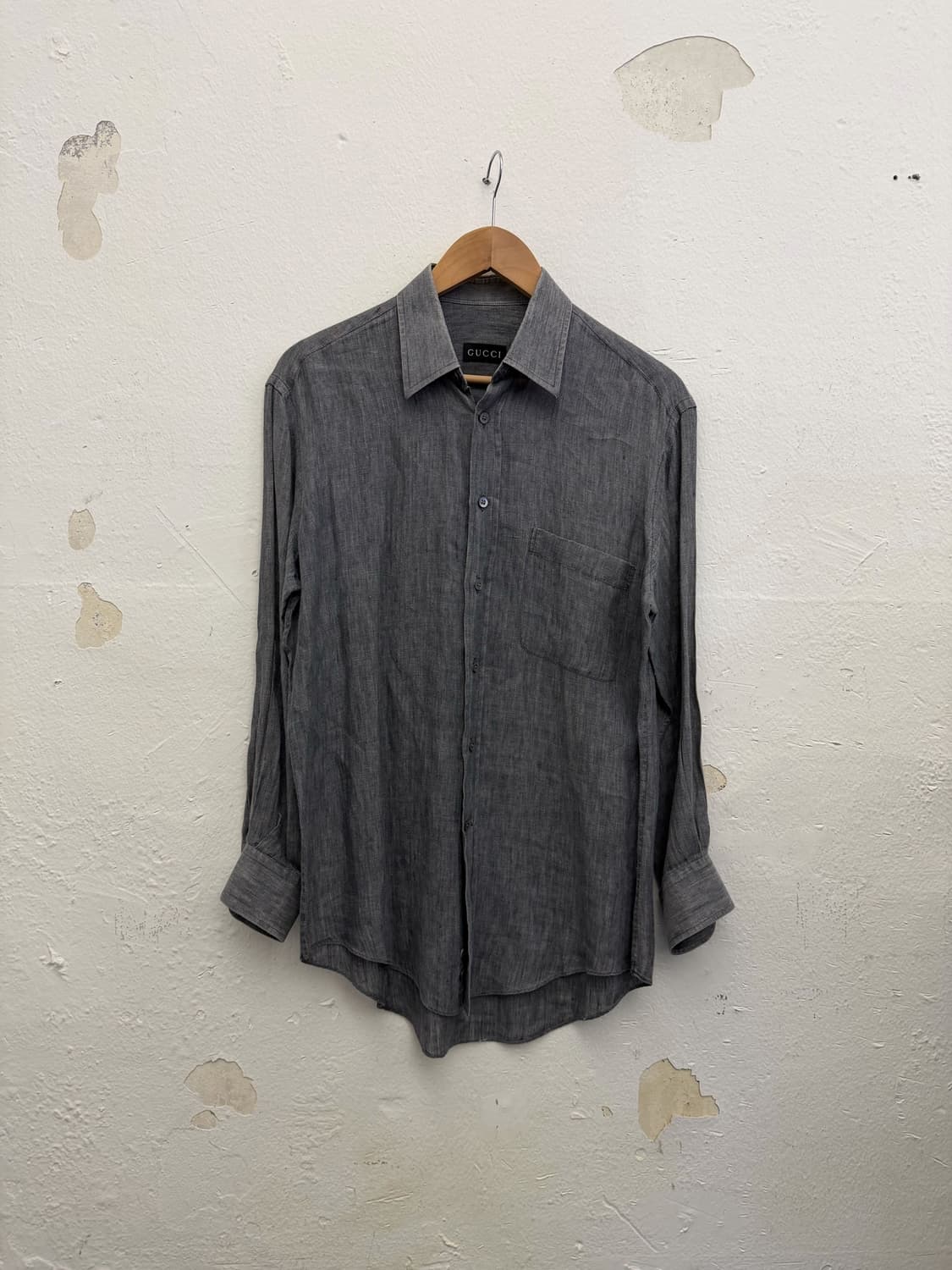 구찌 샴브레이 셔츠 그레이 상품이미지2