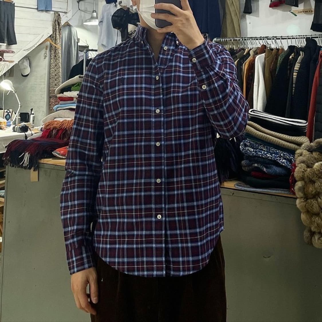 (착용컷) 폴로 랄프로렌 체크 셔츠 (95-100) 상품이미지2