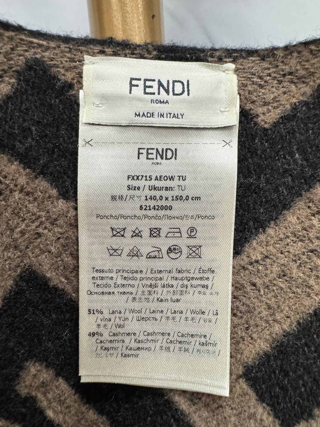 펜디 FF 캐시미어 판쵸 케이프  상품이미지3