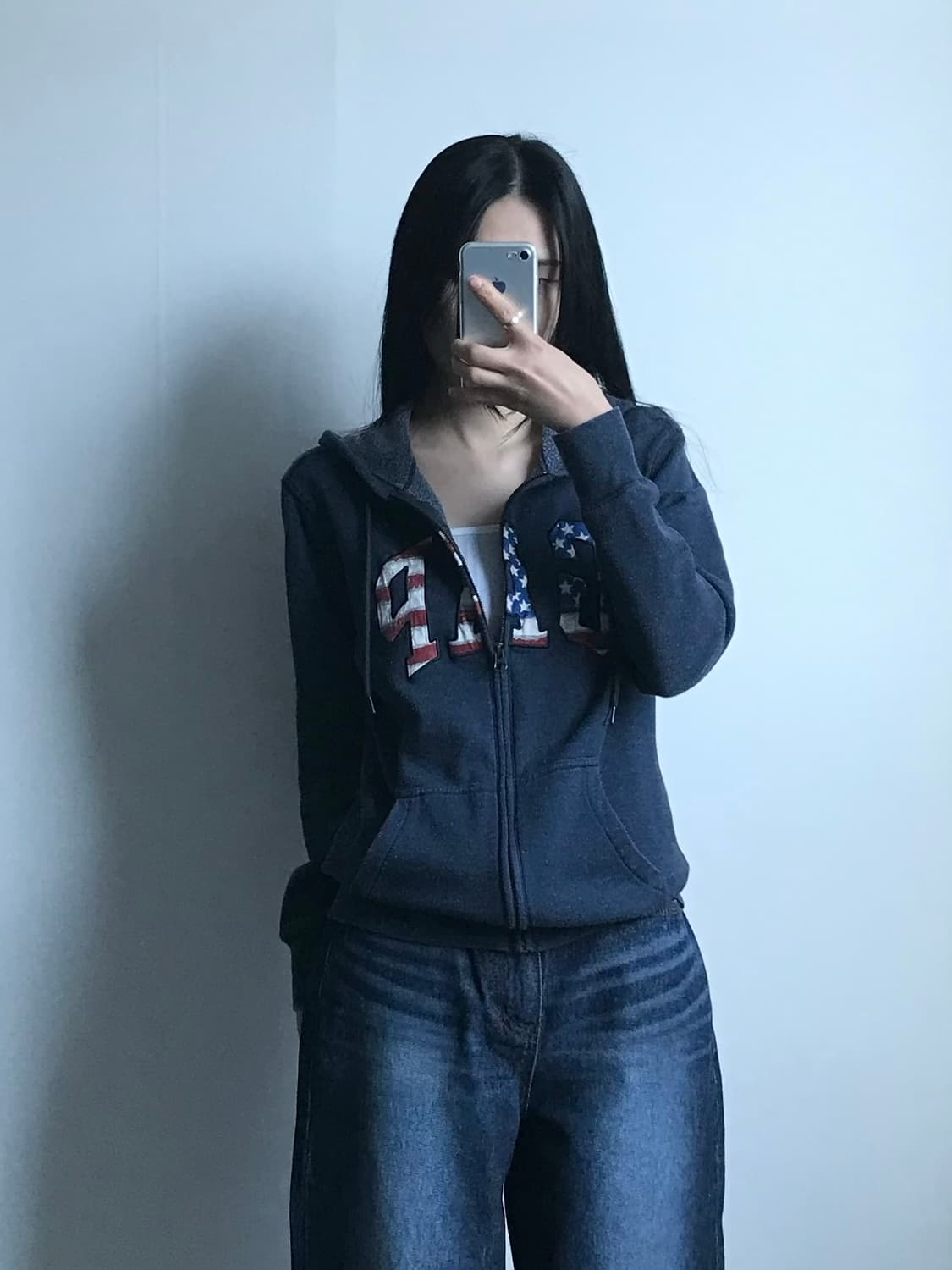 Gap 갭 성조기 네이비 후드집업 상품이미지1