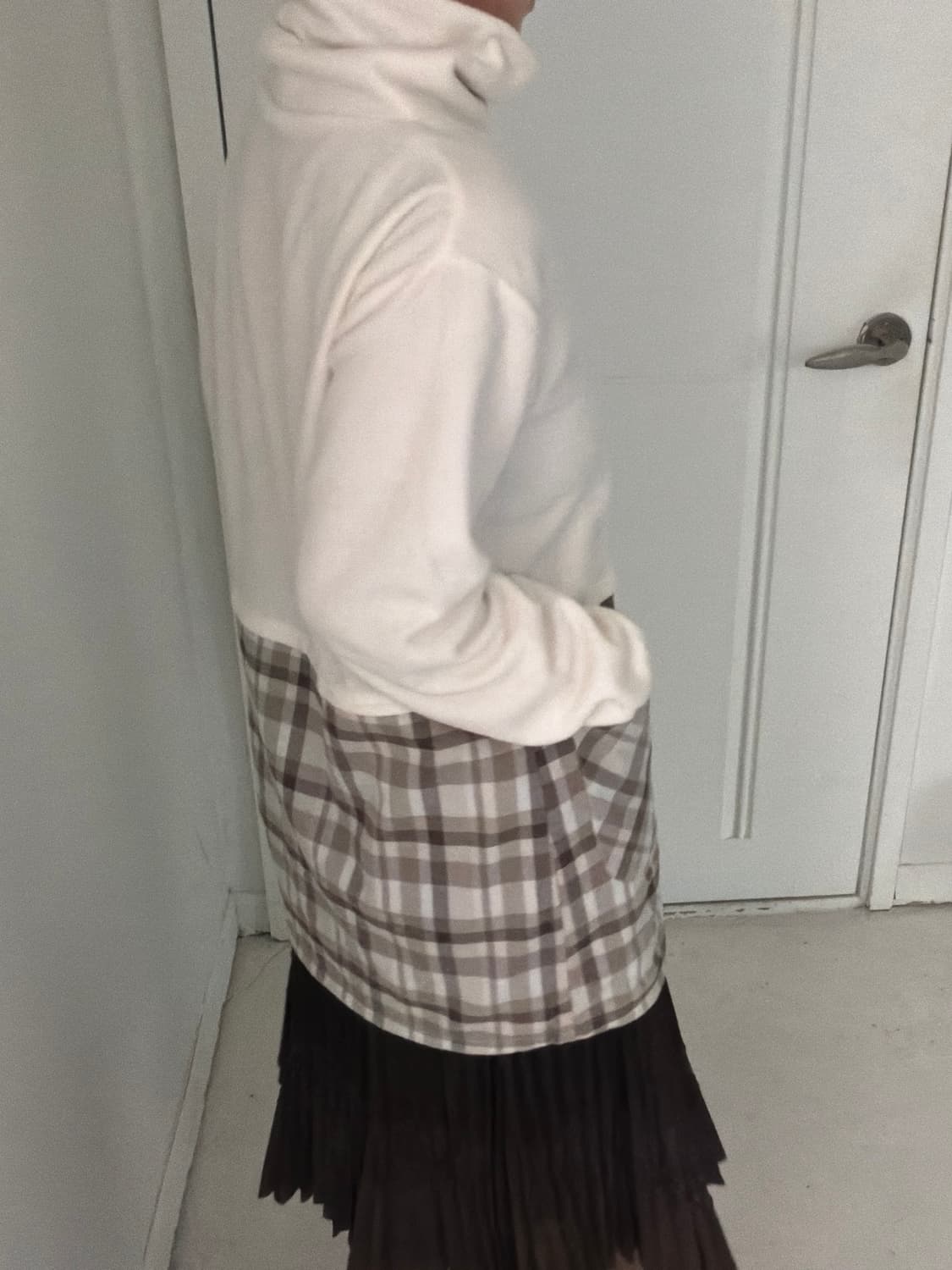 일본빈티지 모리 후리스 체크 원피스 상품이미지2