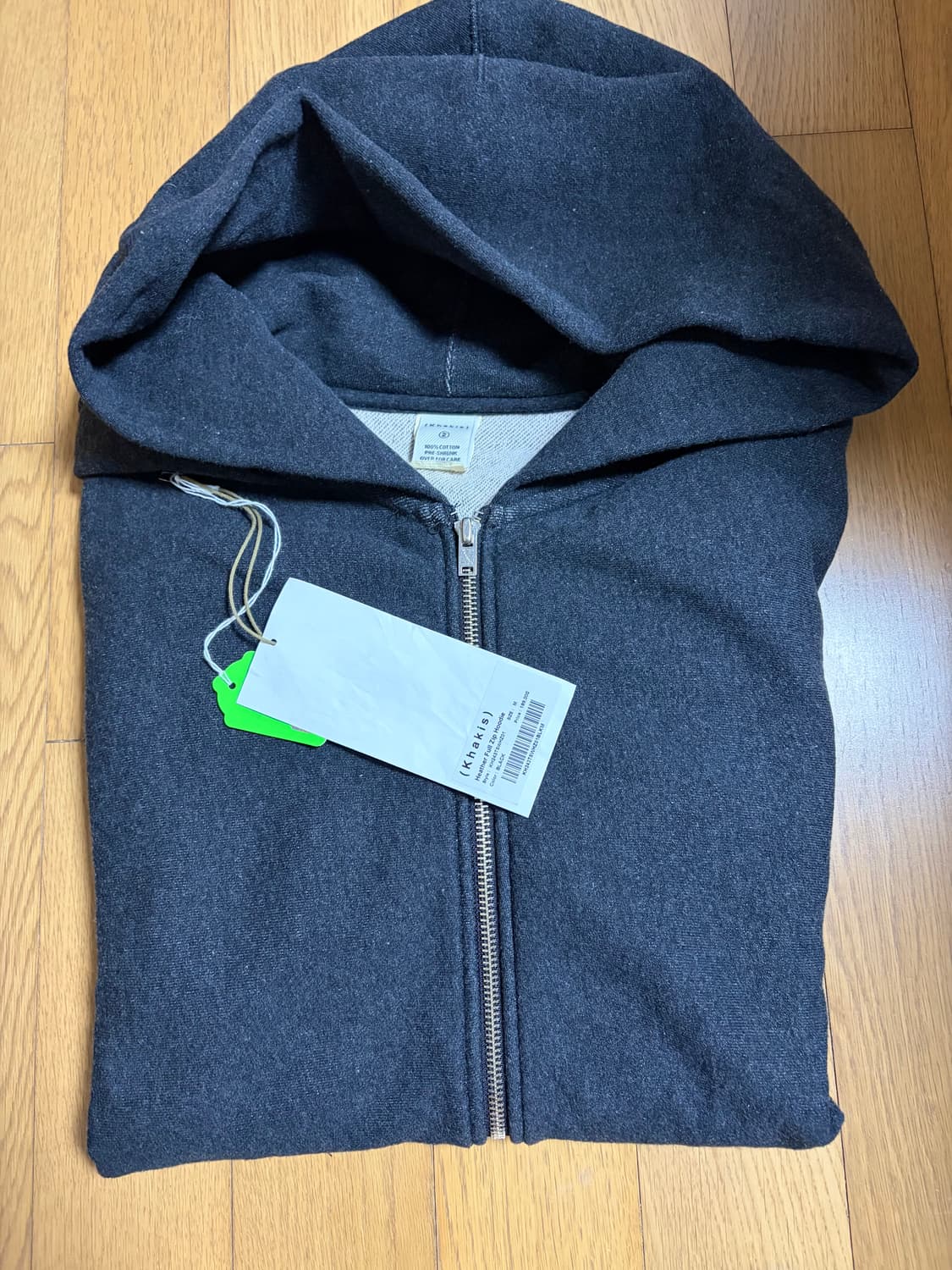 [M] 카키스 후드 집업 블랙 2사이즈 상품이미지2