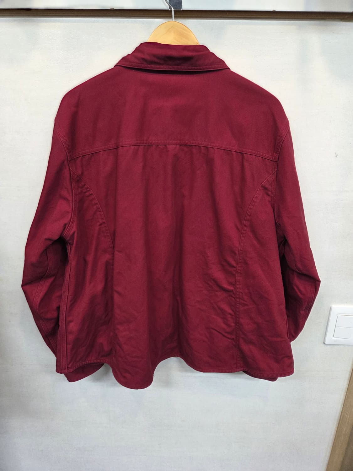 칼하트 여성 빈티지 플란넬 캔버스 셔츠자켓 버건디 xxl 레귤러  상품이미지2
