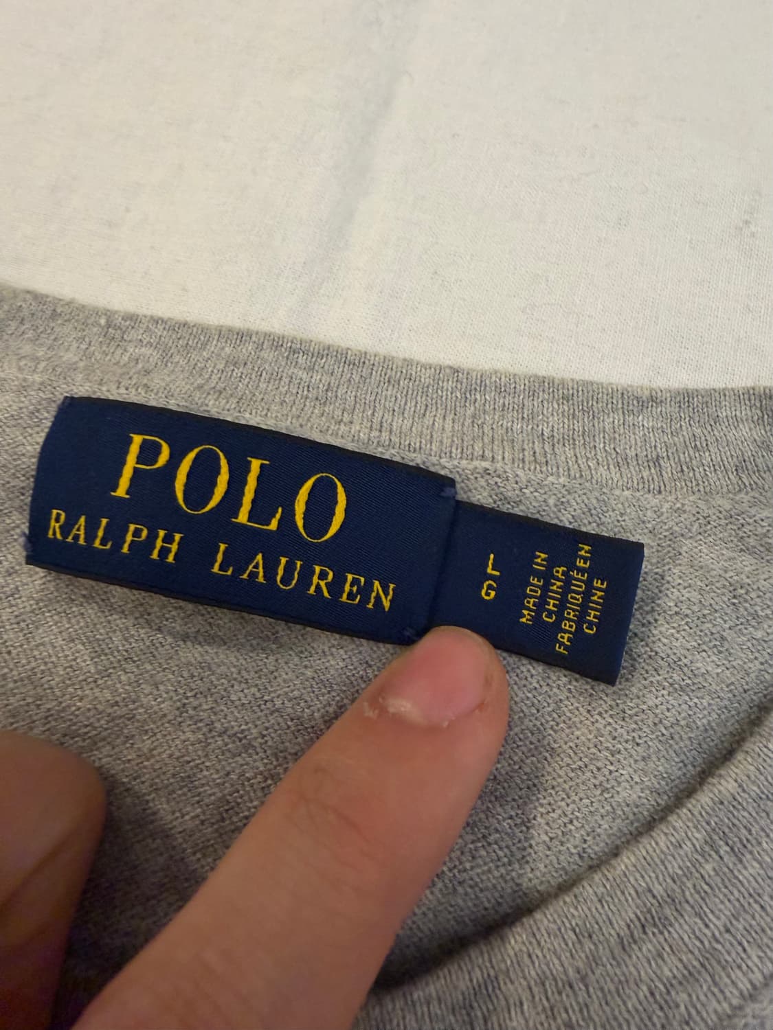 폴로 랄프로렌 라운드넥 코튼 니트 그레이 상품이미지3