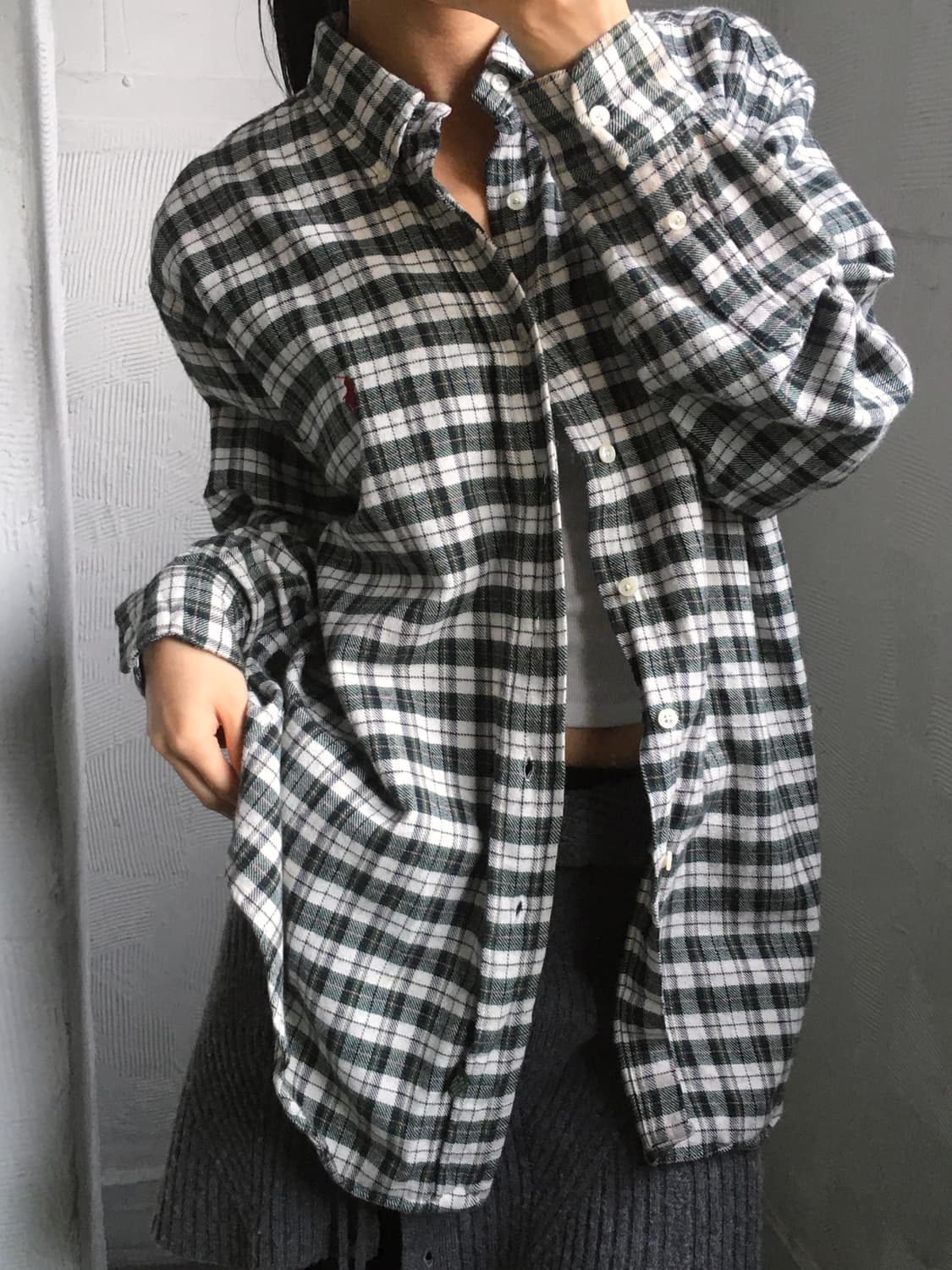 Polo 폴로 컨트리 90s 그린 체크 셔츠 상품이미지1