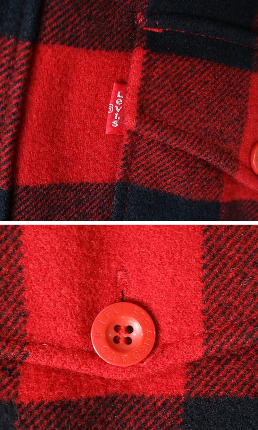 04S LEVIS 리바이스 61069 타탄 체크 울 자켓

L 상품이미지4