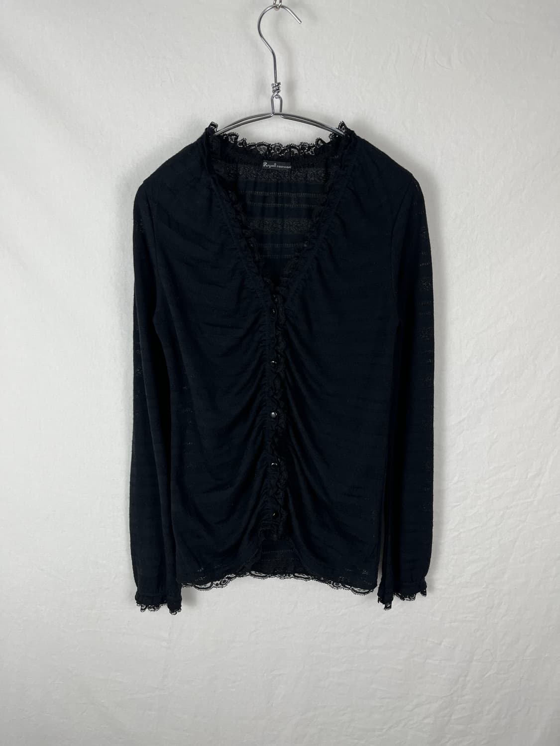 Vintage 레이스 셔링 가디건  상품이미지3