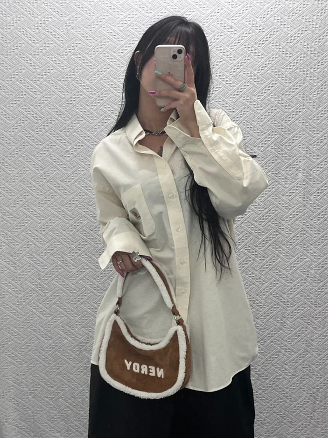 널디 여리 폭닥 스웨이드 숄더백 호보백 C07277 상품이미지2