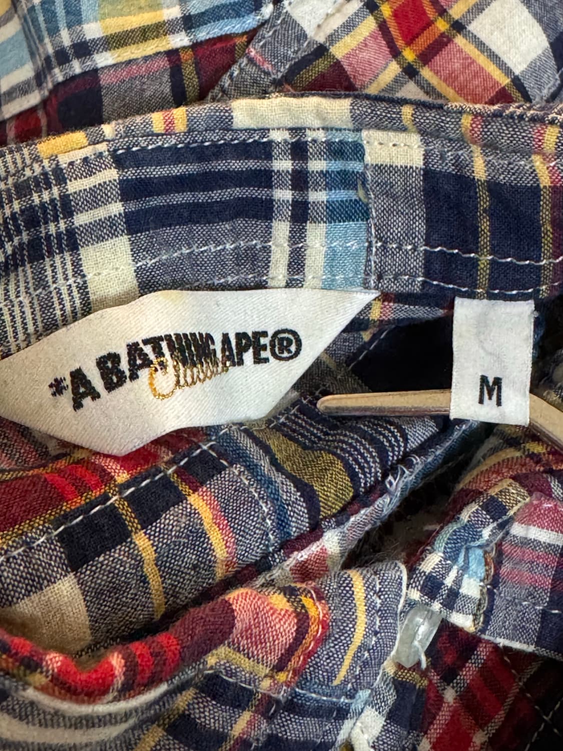 [M]베이프 패치워크 반팔 셔츠 상품이미지5