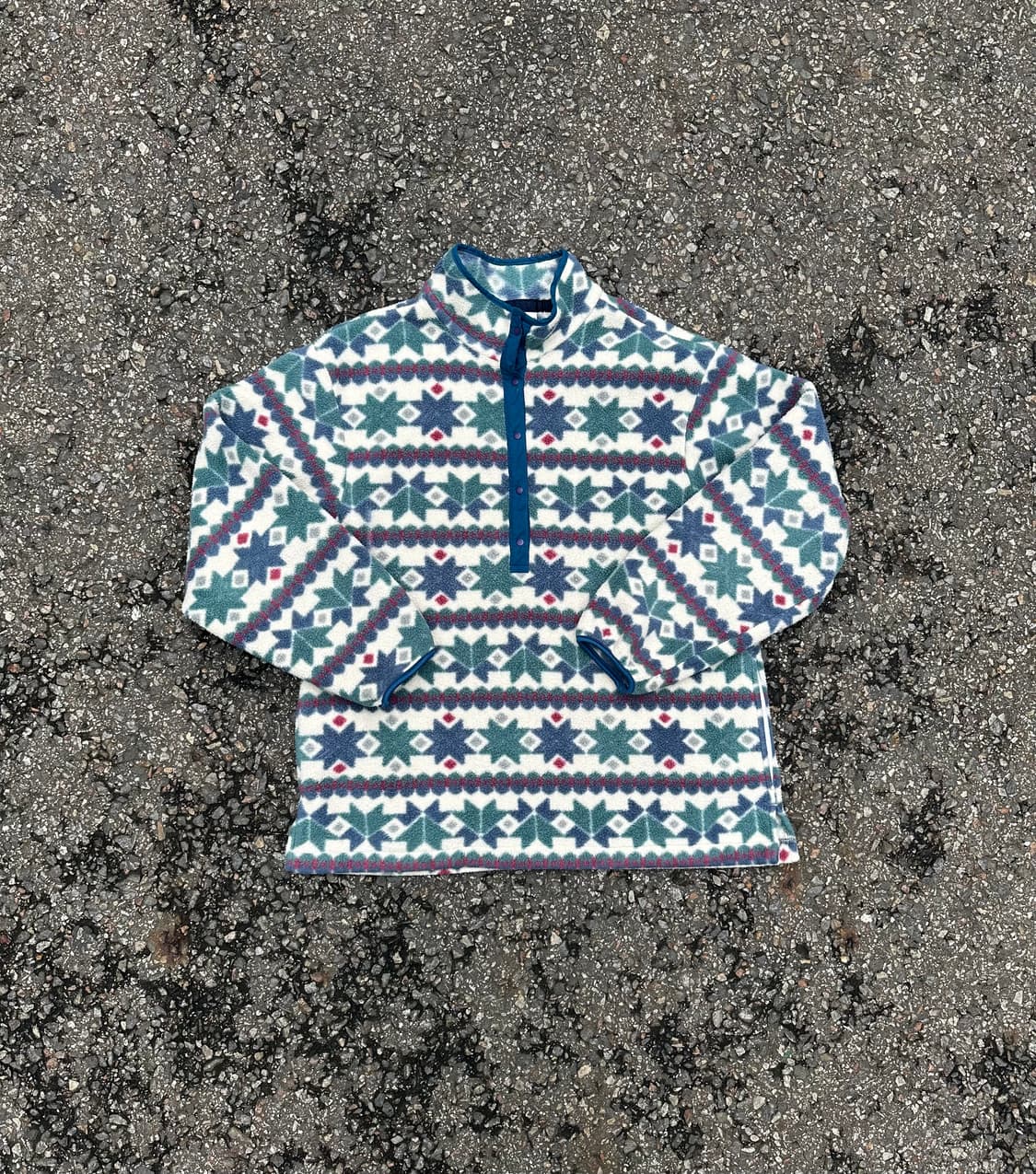 90s 빈티지 엘엘빈 노르딕 패턴 플리스 자켓 상품이미지1