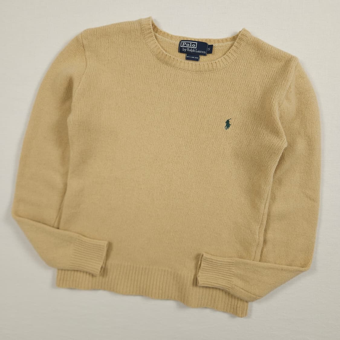 S(90) 폴로 랄프로렌 램스울 니트 베이지 상품이미지2