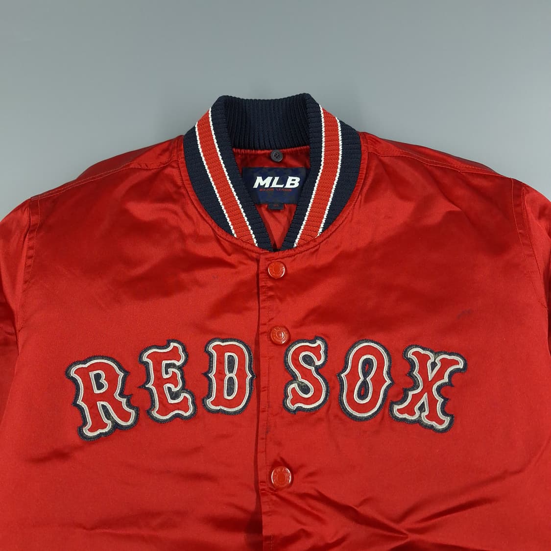 MLB 엠엘비 00s 레드 네이비 배색 보스턴 레드삭스 바시티자켓 상품이미지3