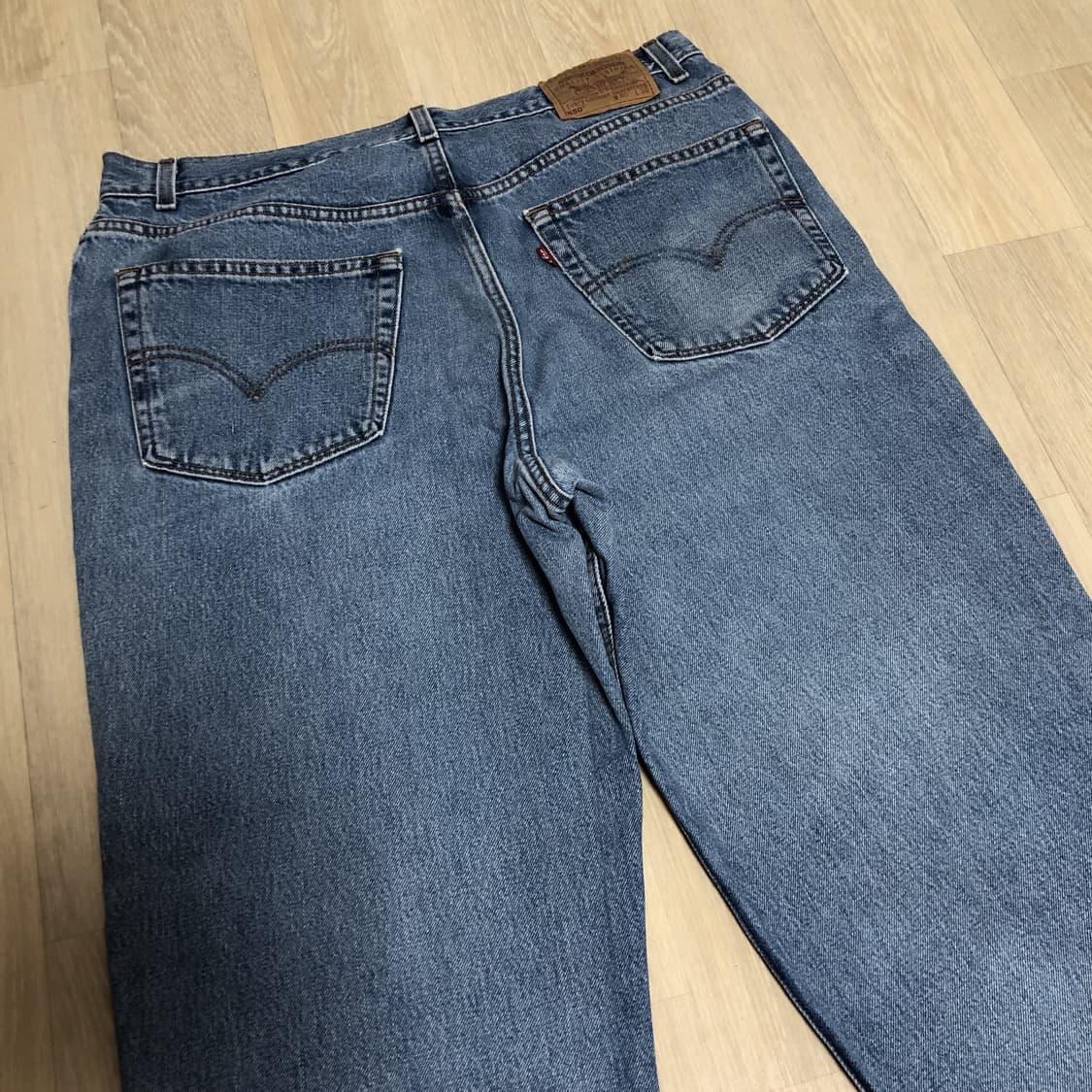 (36) 90's 리바이스 미국제 550 릴렉스드핏 연청 데님 상품이미지8