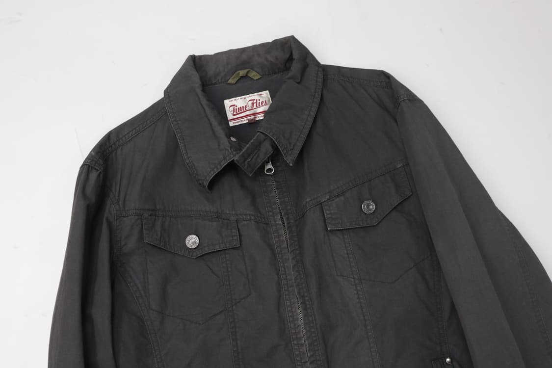 Time Flies 타임플라이즈 빈티지 코튼 린넨 워크 자켓 (LL) 상품이미지3