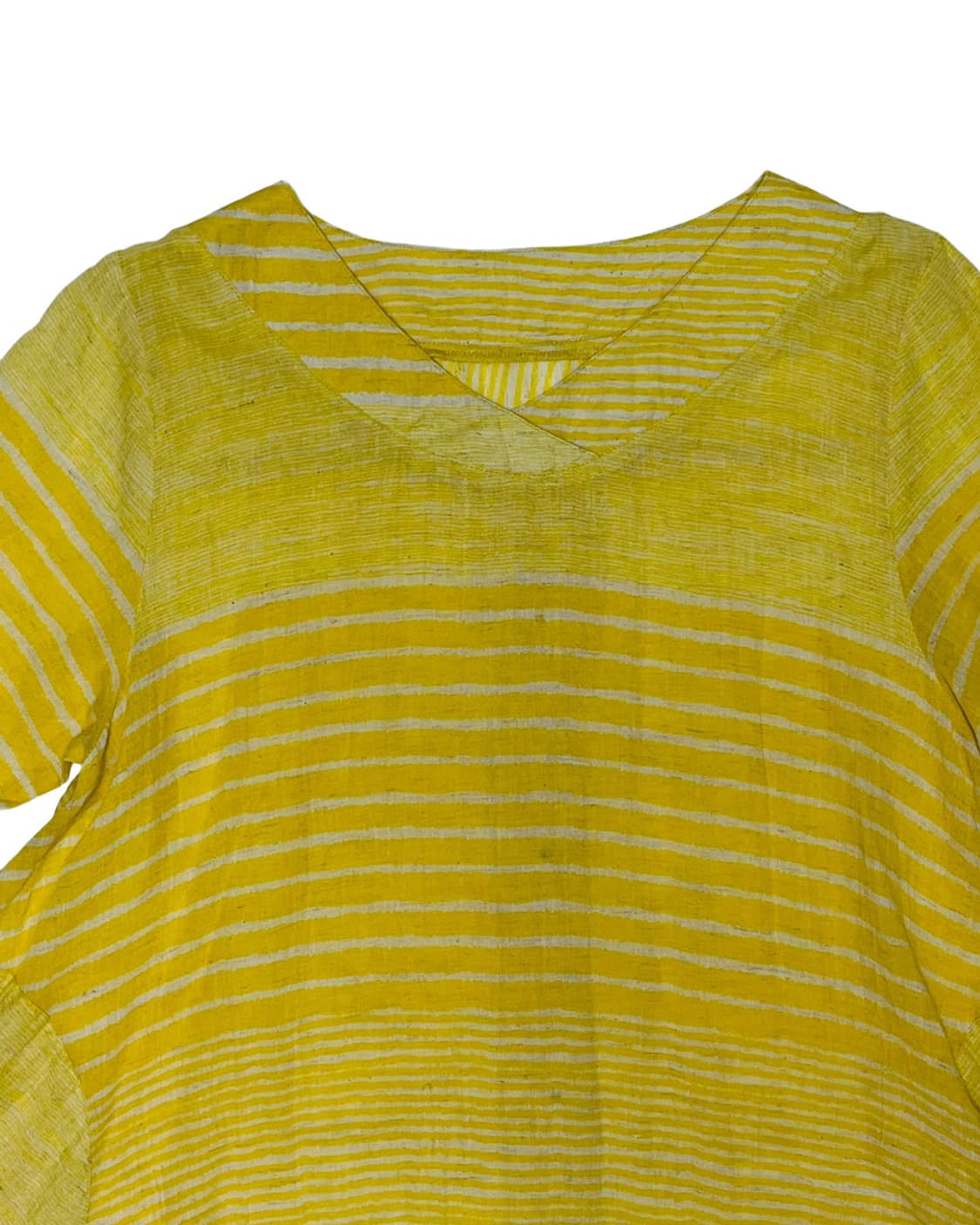 Yellow stripe back button top 상품이미지3