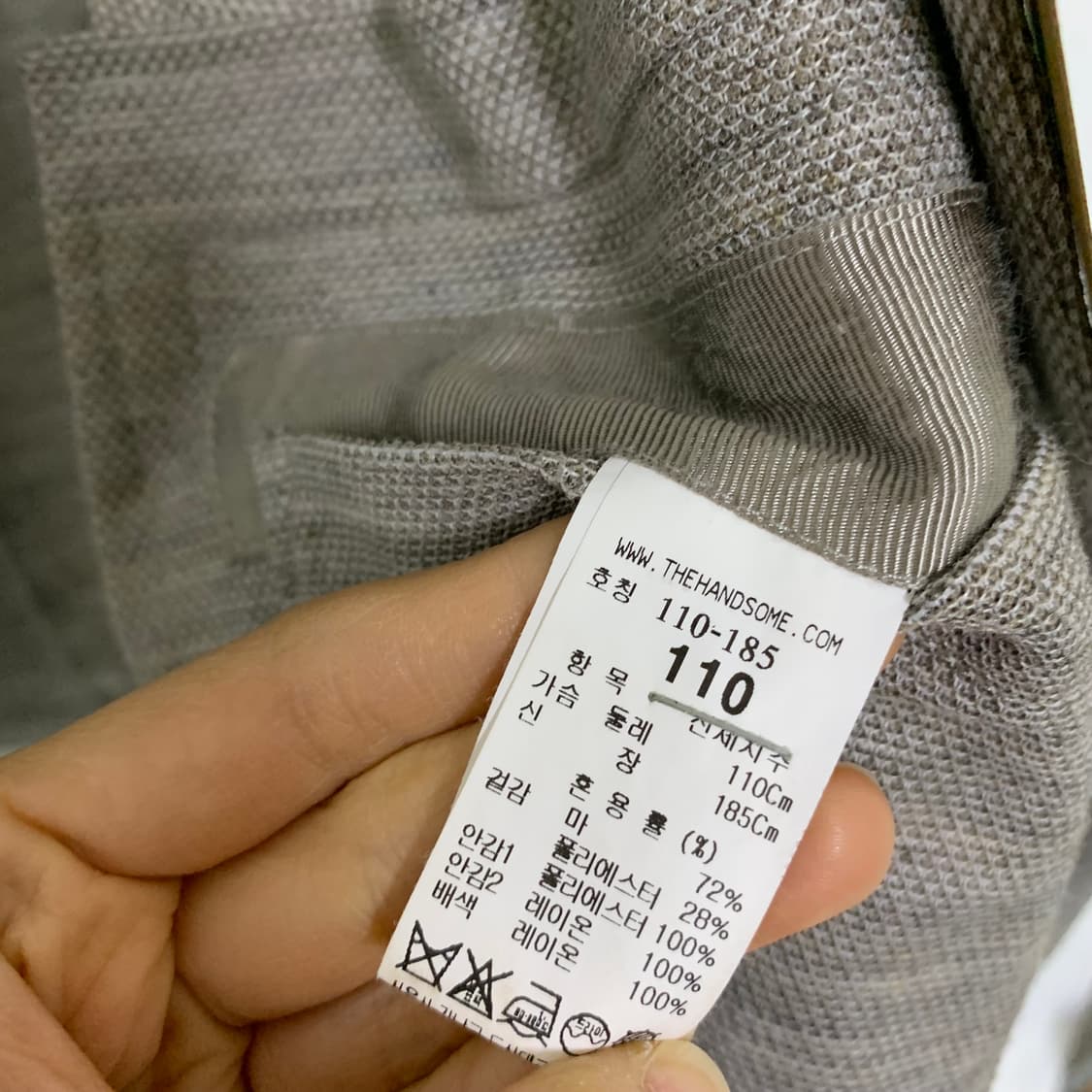 TIME 한섬 타임 린넨 블레이저 자켓 라이트그레이 110 남녀공용 상품이미지7