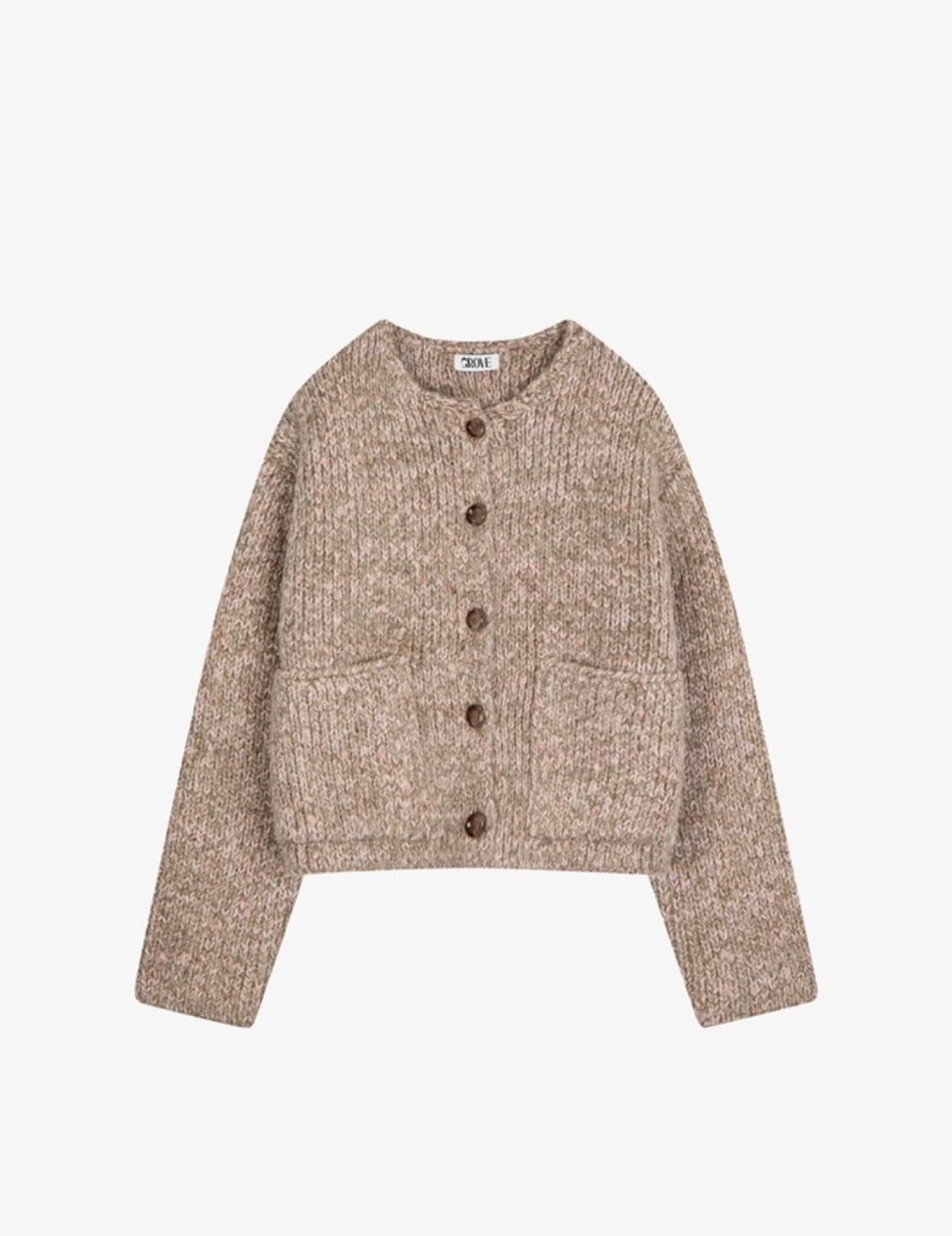 택O) 그로브 TATE 가디건 브라운 상품이미지3