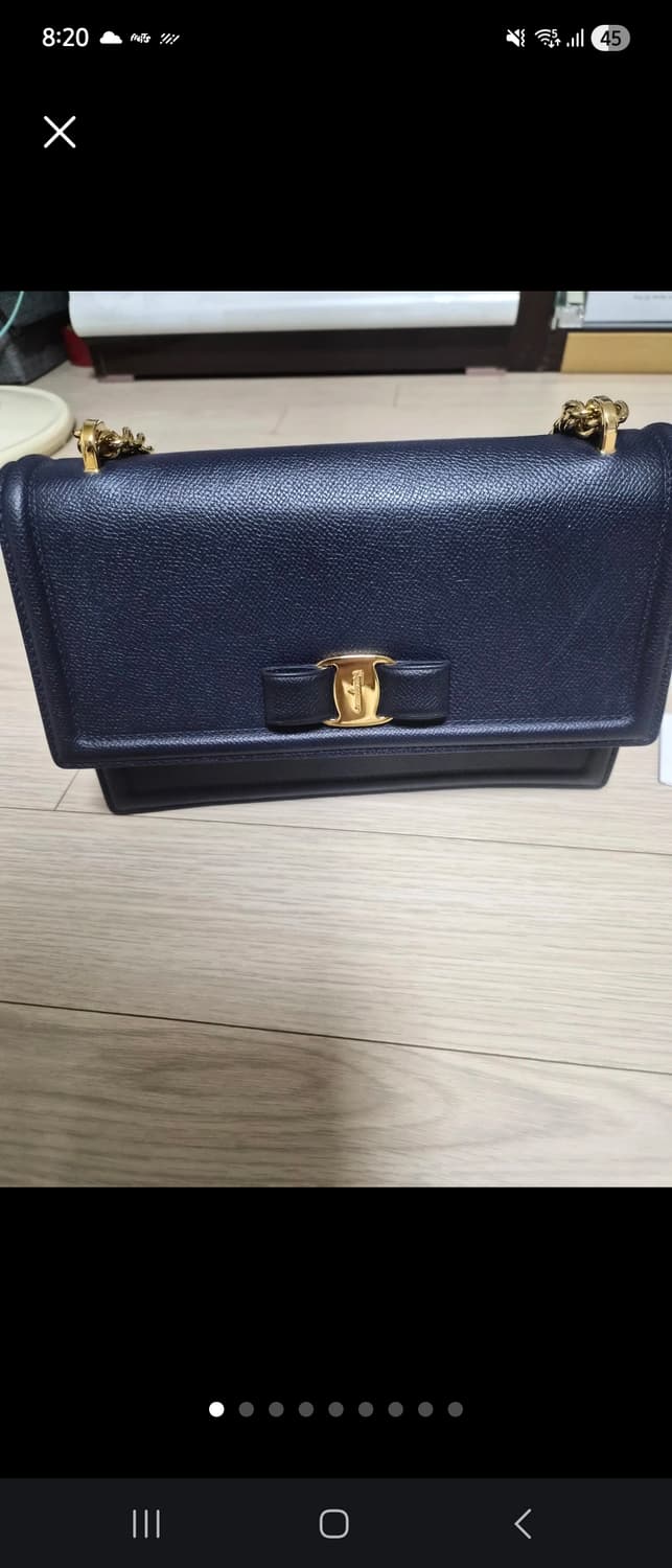 페라가모 체인 숄더앤크로스 네이비 상품이미지1